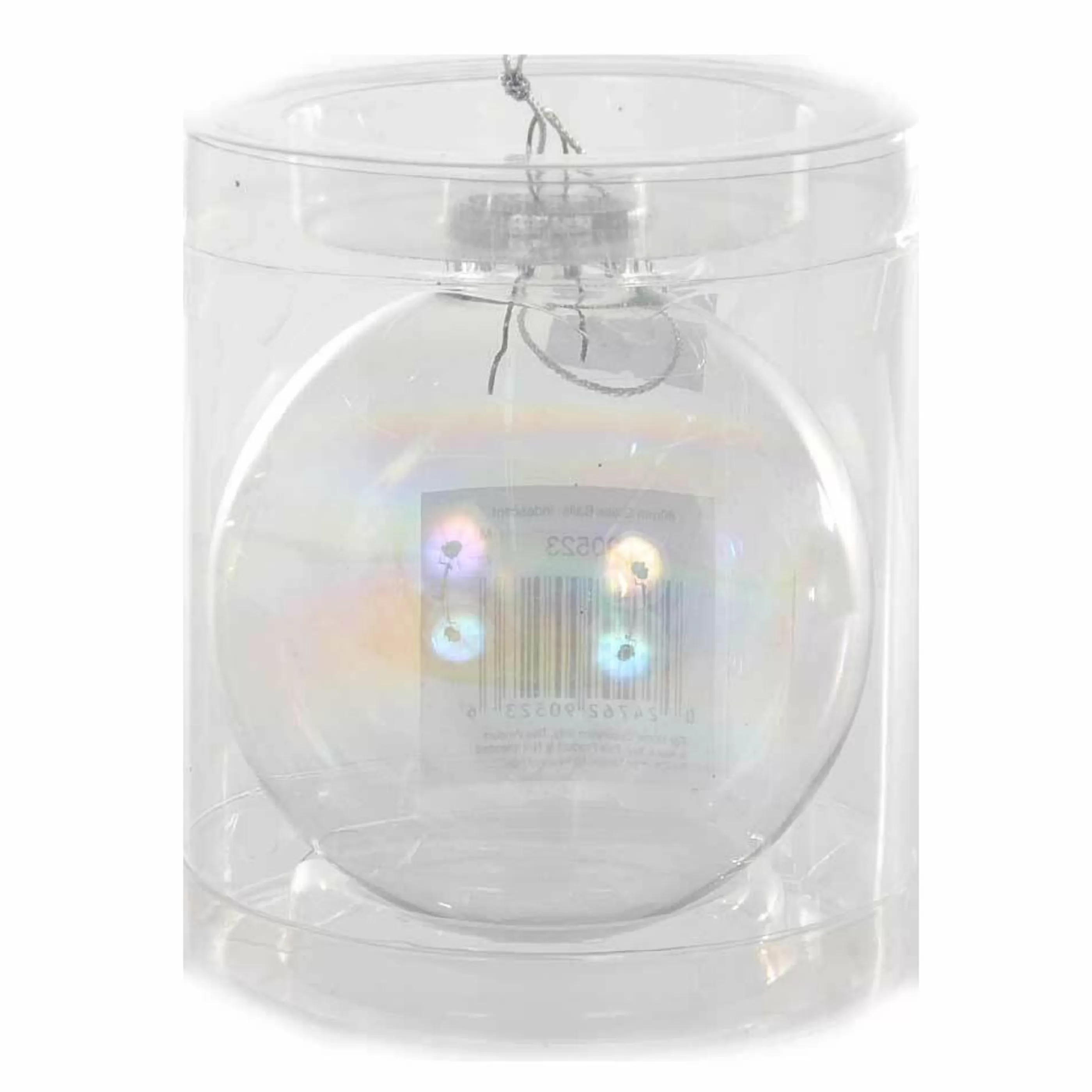 * Hanging Christmas Baubles | Iridescent Glass Bauble - 8Cm