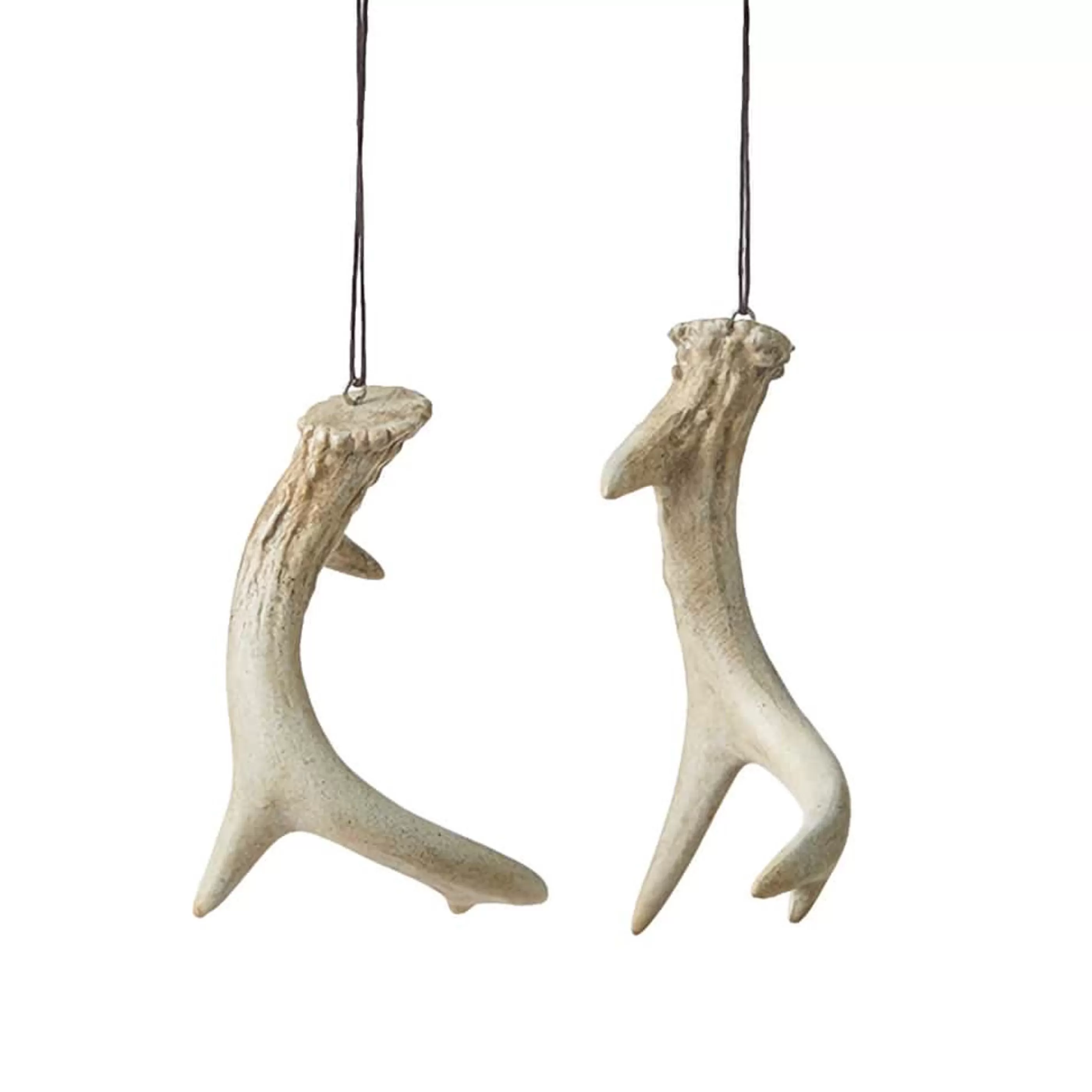 * Hanging Christmas Ornaments | Ivory Antler Ornament (2 Styles) - 12Cm