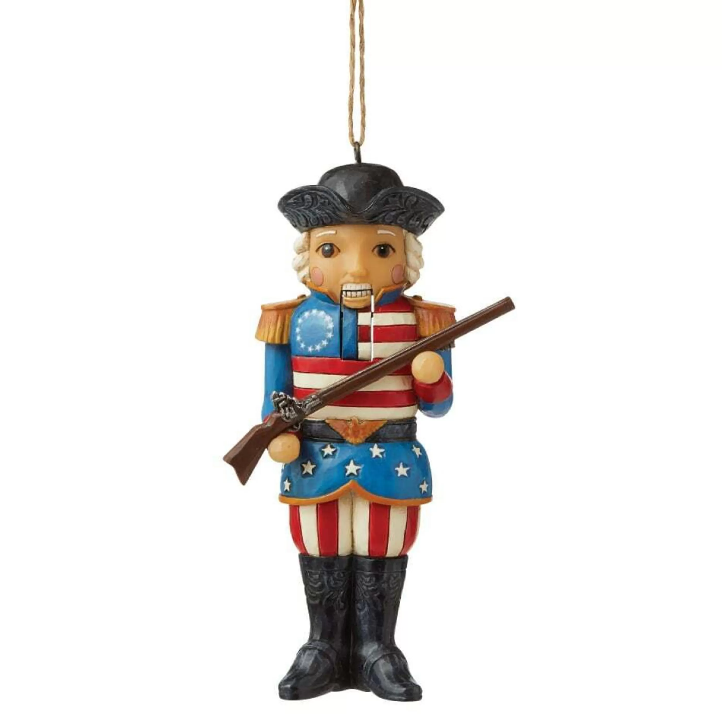 Jim Shore Hanging Christmas Ornaments | American Nutcracker Ornament - 11.4Cm