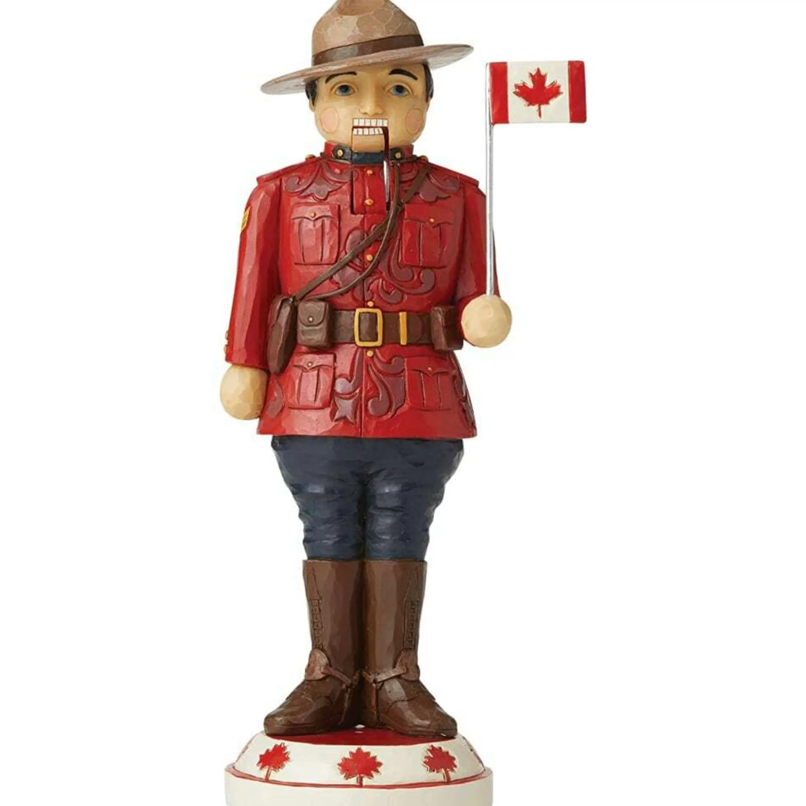 Jim Shore Hanging Christmas Ornaments | Canadian Mountie Nutcracker Ornament - 12.5Cm