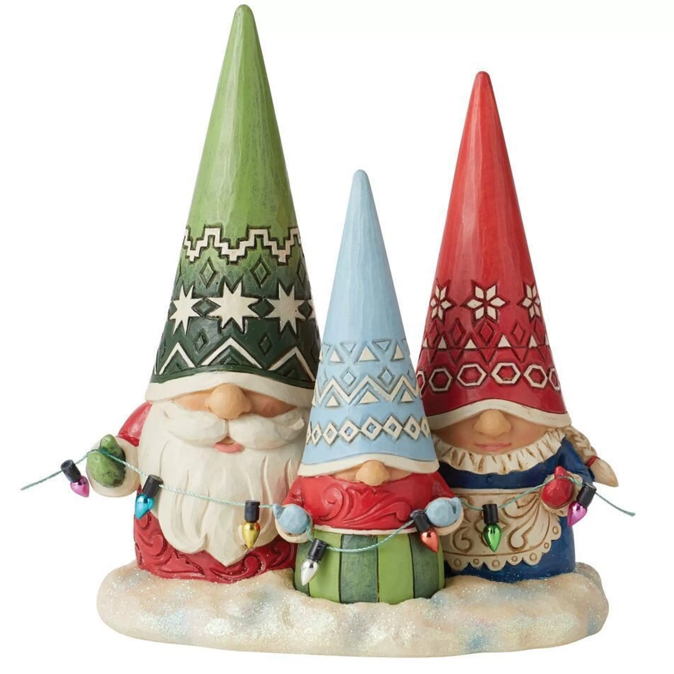 Jim Shore Table Top Decorations | Christmas Gnome Family - 16Cm