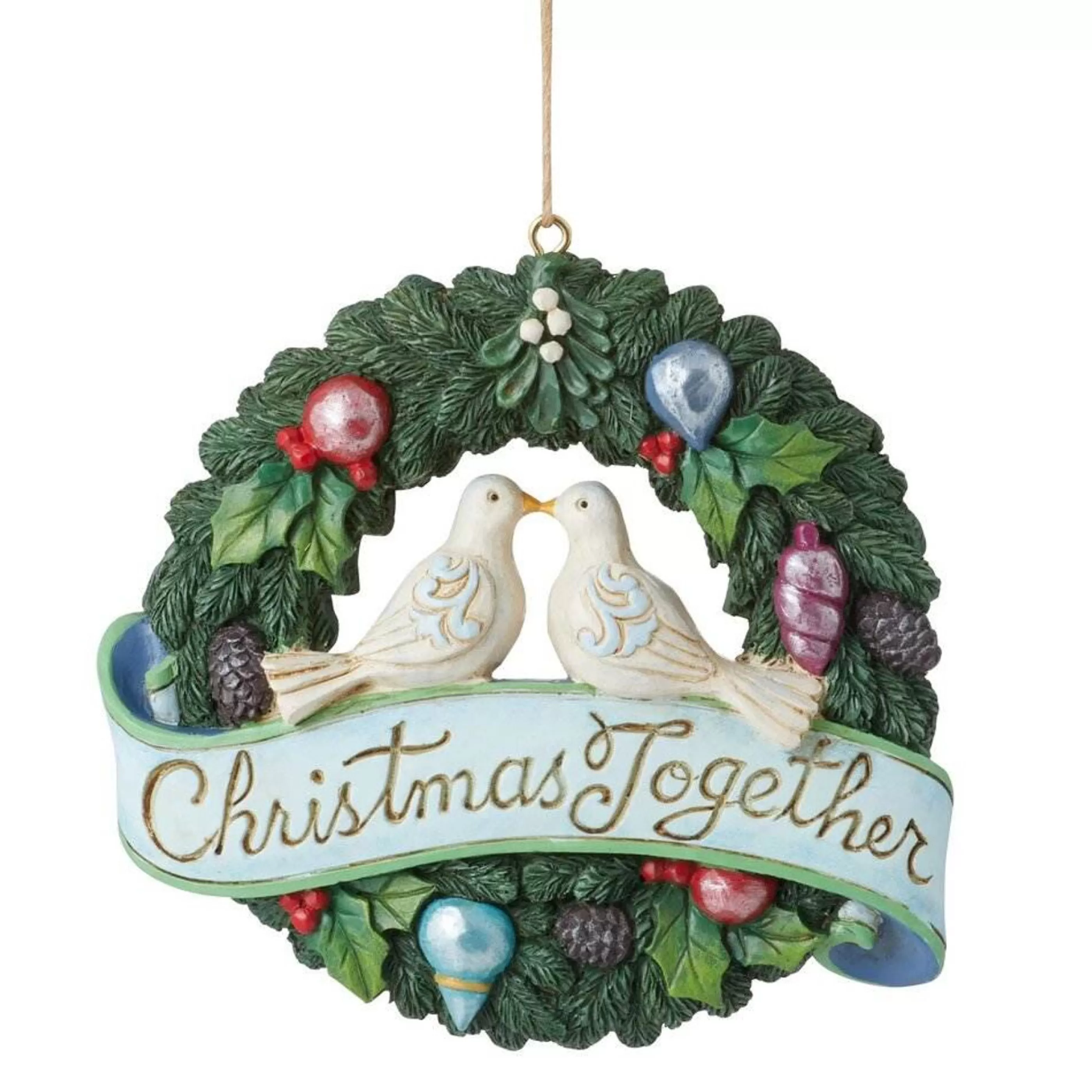 Jim Shore Hanging Christmas Ornaments | Christmas Together Ornament - 9.5Cm