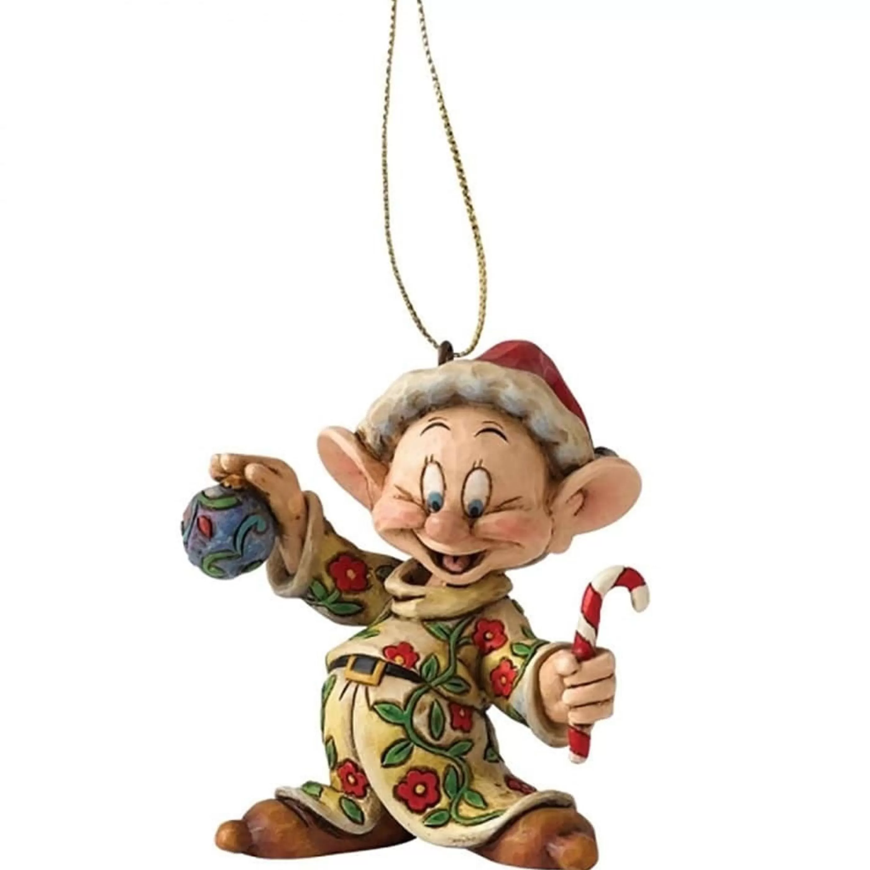 Jim Shore Hanging Christmas Ornaments | "Dopey" Dwarf Ornament- 7Cm