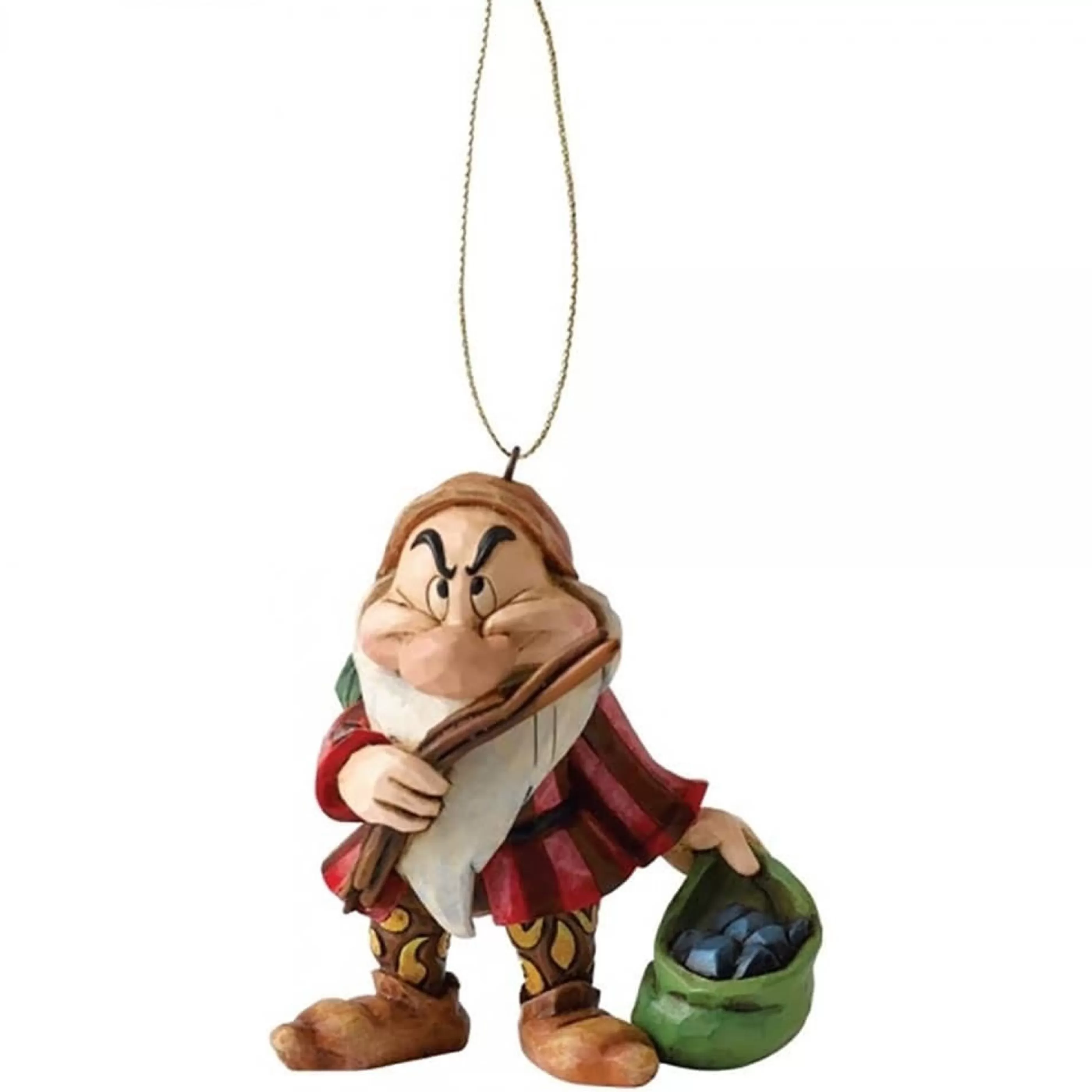 Jim Shore Hanging Christmas Ornaments | "Grumpy" Dwarf Ornament - 7Cm