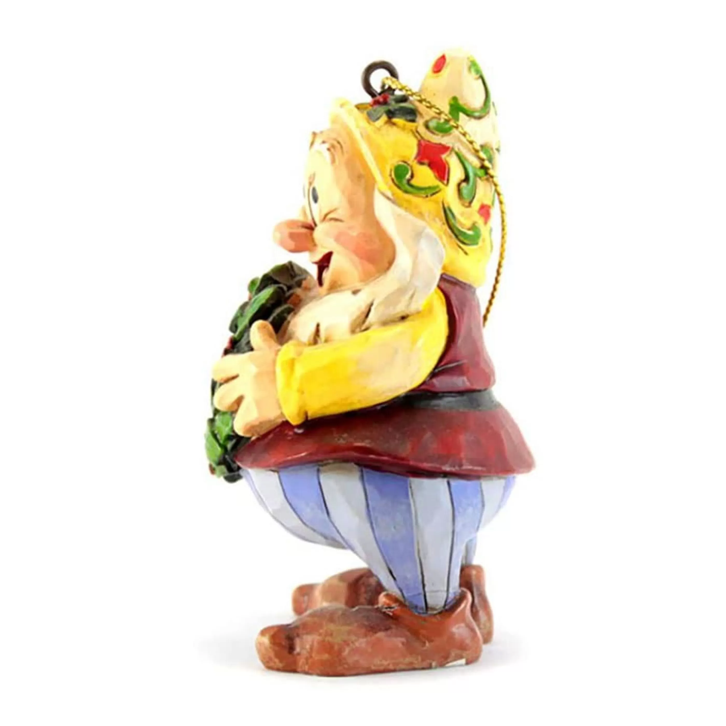 Jim Shore Hanging Christmas Ornaments | "Happy" Dwarf Ornament- 7Cm