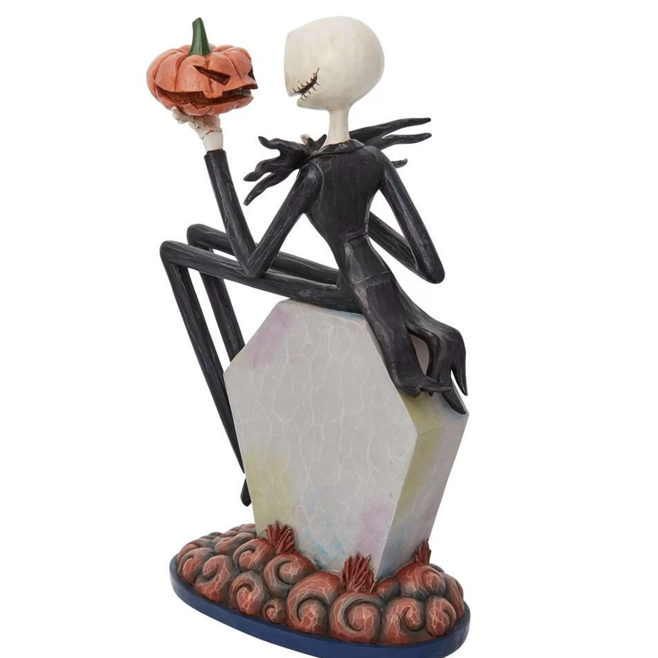 Disney Christmas Decorations Table Top Decorations | Jim Shore Jack Skellington On Gravestone - 22Cm