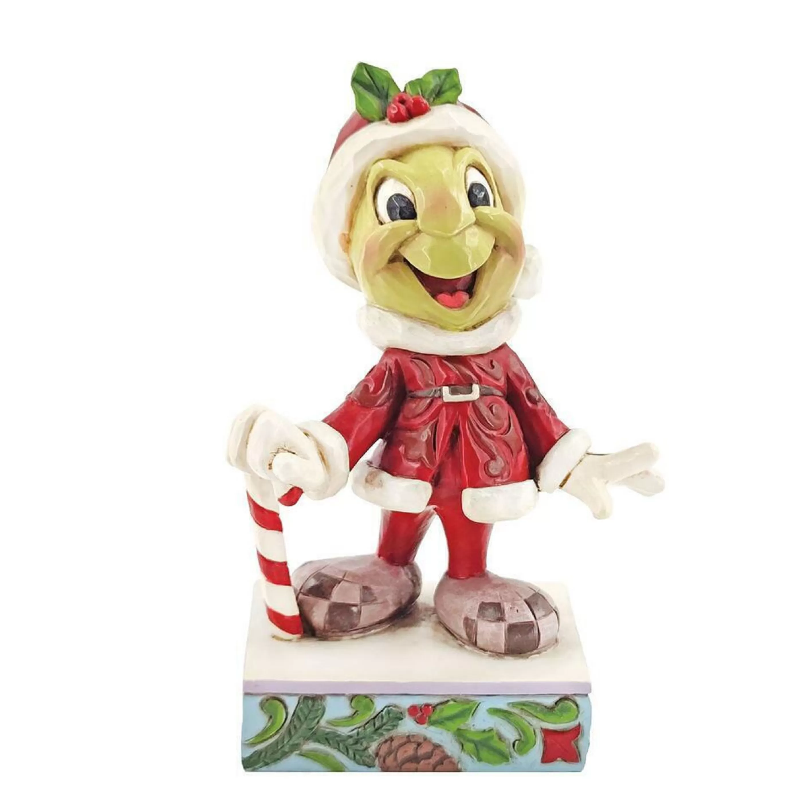 Disney Christmas Decorations Table Top Decorations | Jim Shore Jiminy Cricket As Santa - 11Cm