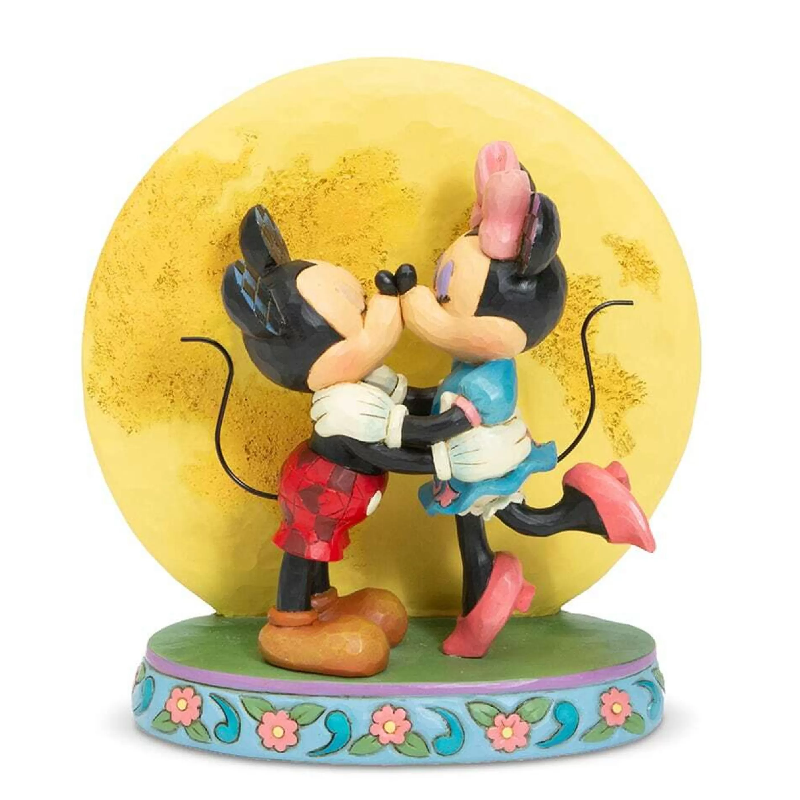 Disney Christmas Decorations Table Top Decorations | Jim Shore Mickey And Minnie Moonlight - 16Cm