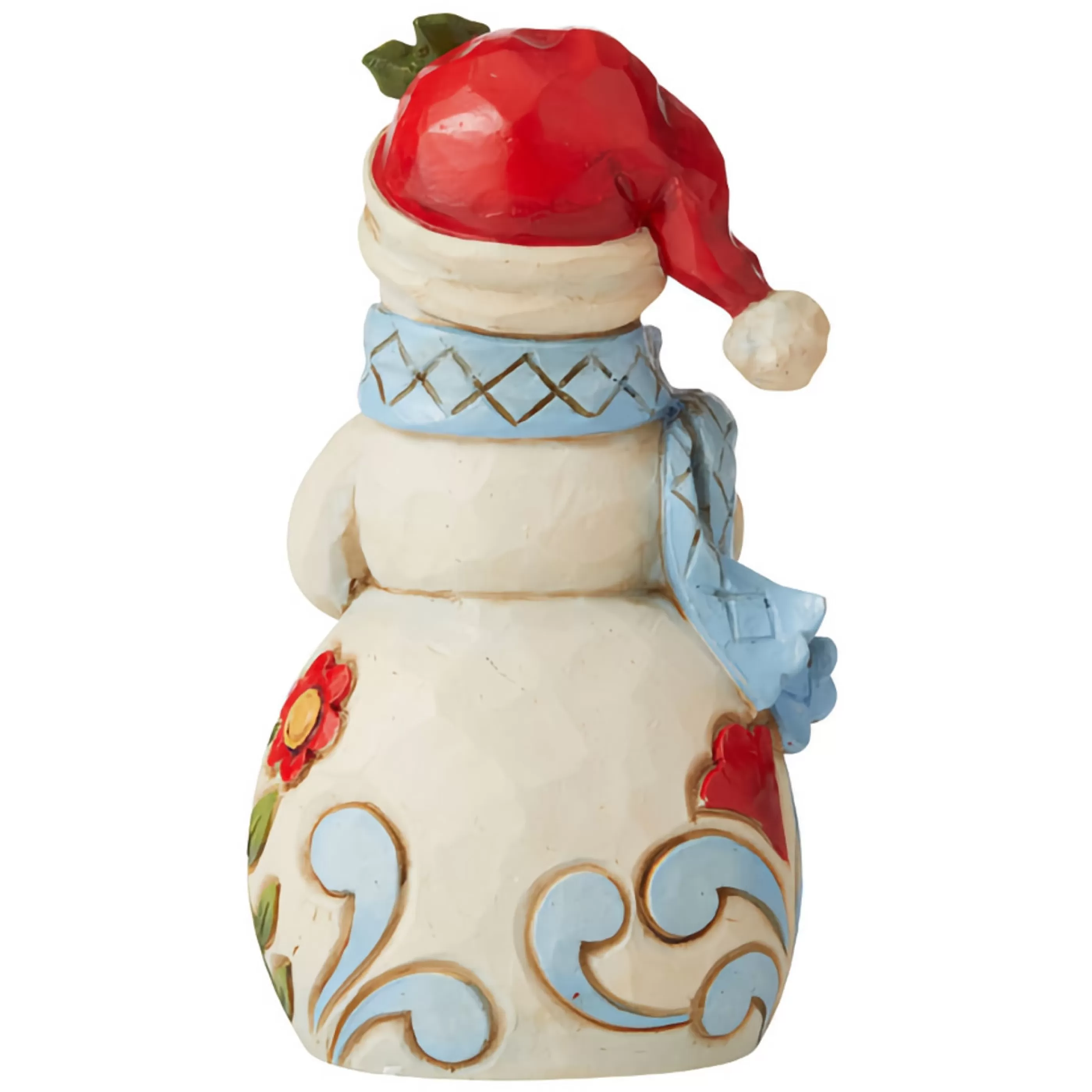 Jim Shore Table Top Decorations | Mini Snowman With Cardinal - 9Cm