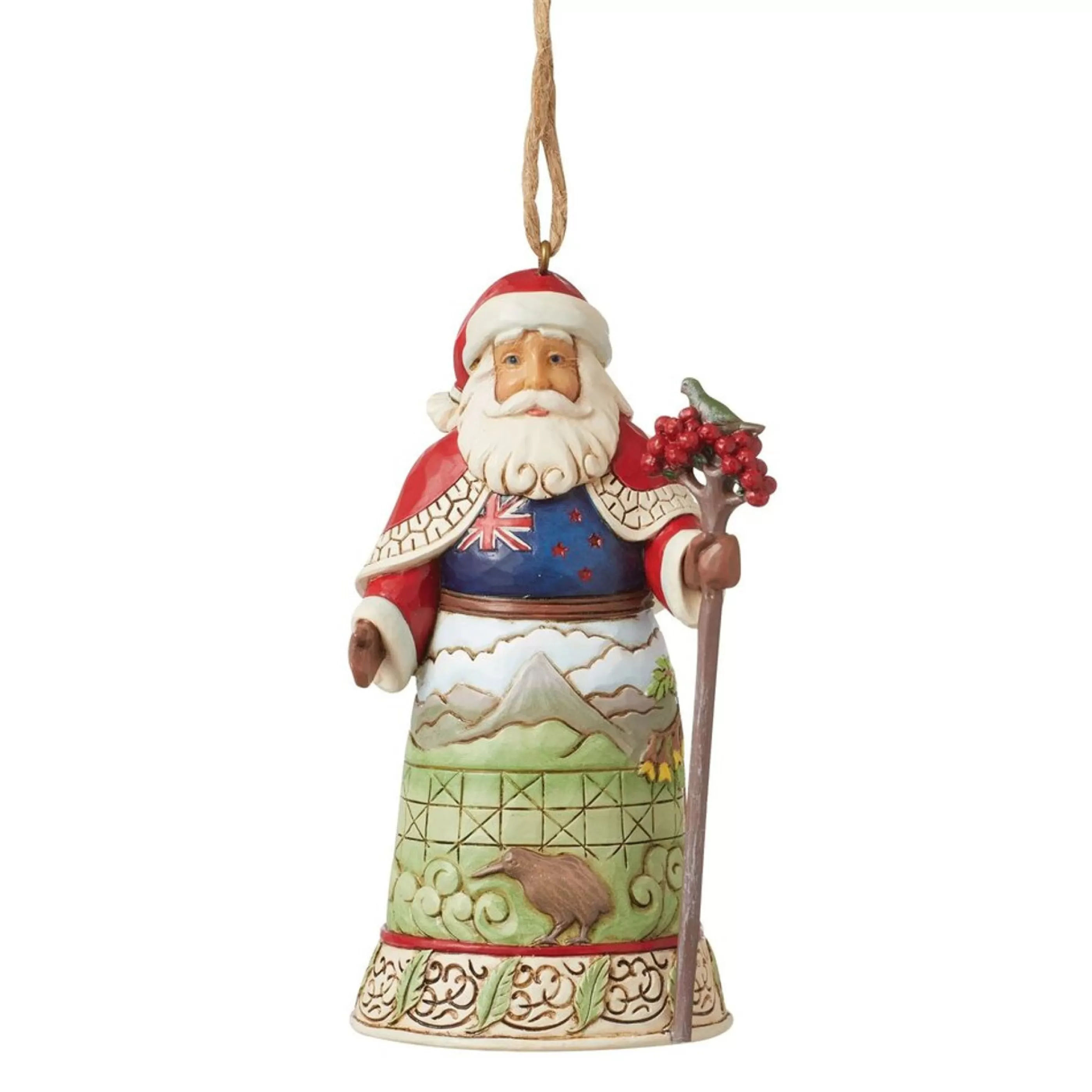 Jim Shore Hanging Christmas Ornaments | New Zealand Santa Ornament - 10.5Cm