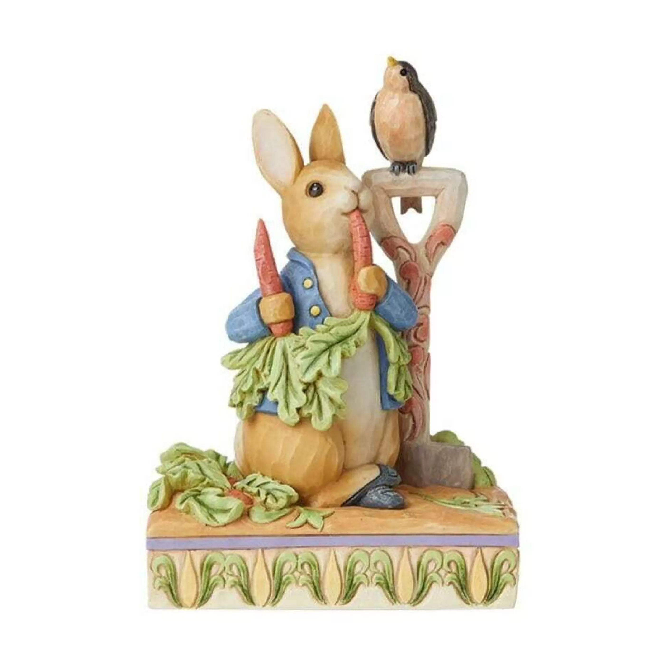 Jim Shore Table Top Decorations | Peter Rabbit Eating Radishes - 15Cm