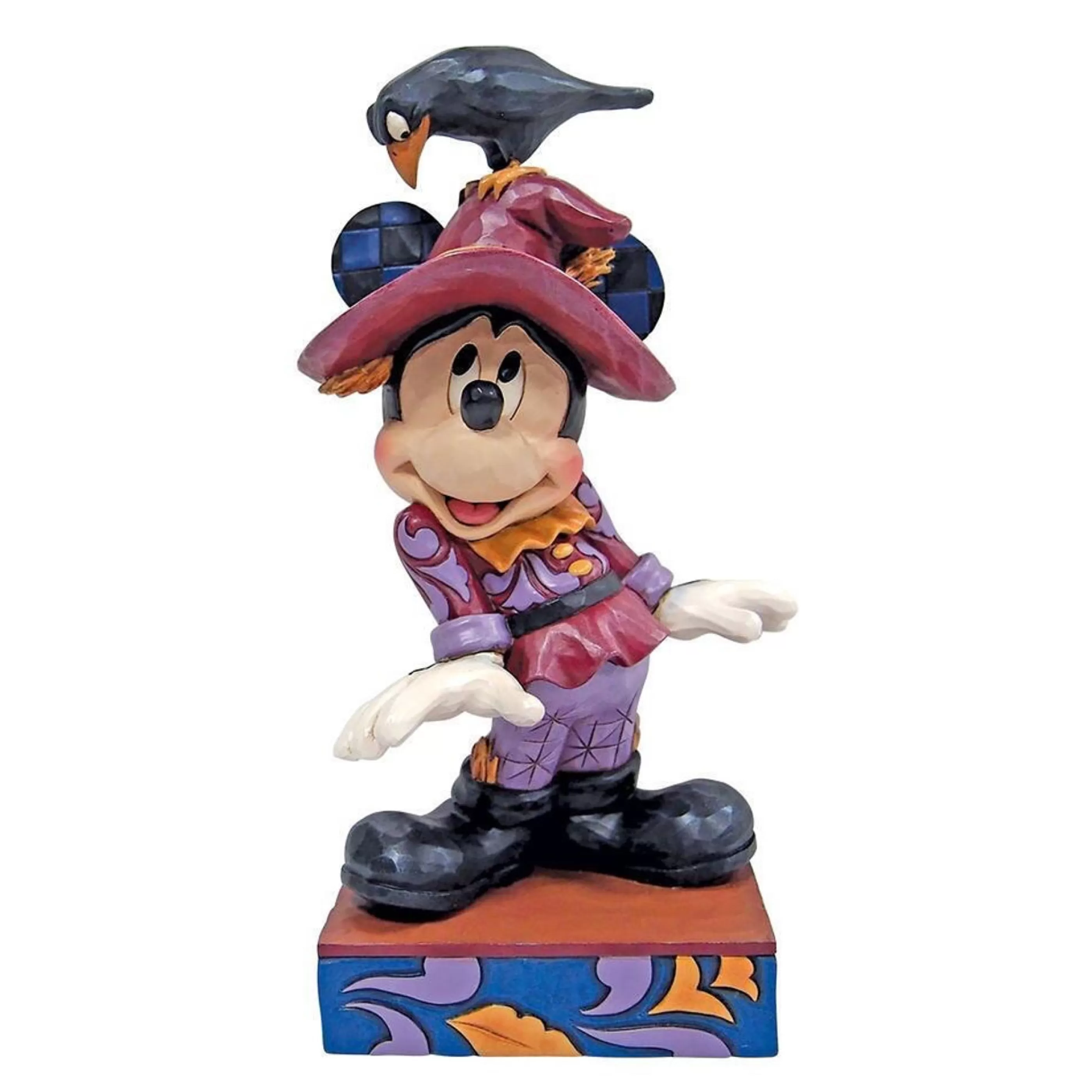 Disney Christmas Decorations Table Top Decorations | Jim Shore Scarecrow Mickey Mouse - 19Cm