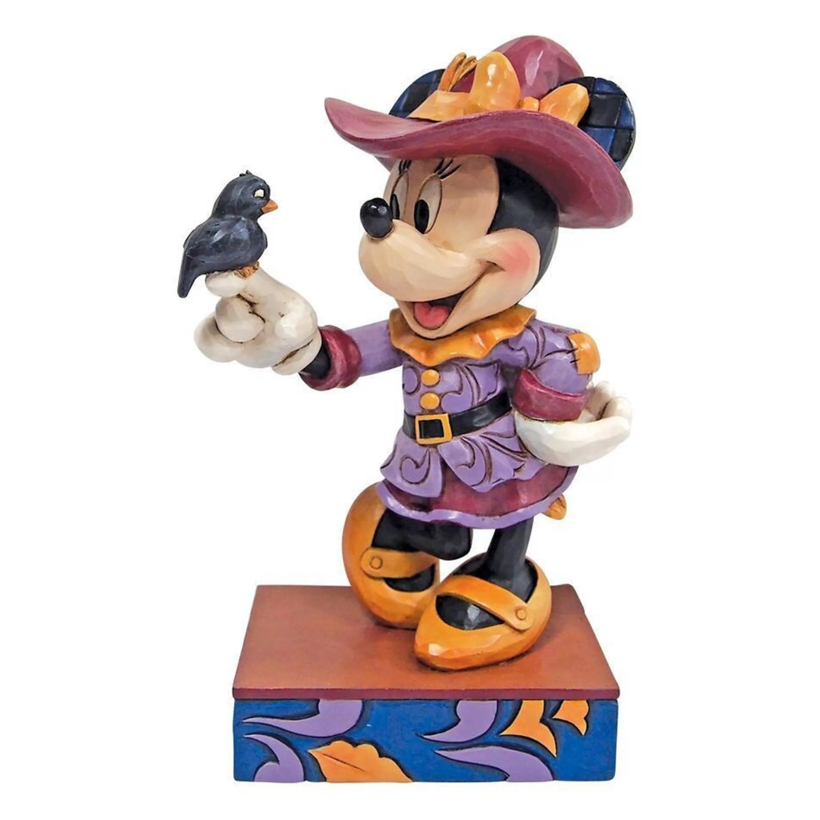 Disney Christmas Decorations Table Top Decorations | Jim Shore Scarecrow Minnie - 16.5Cm