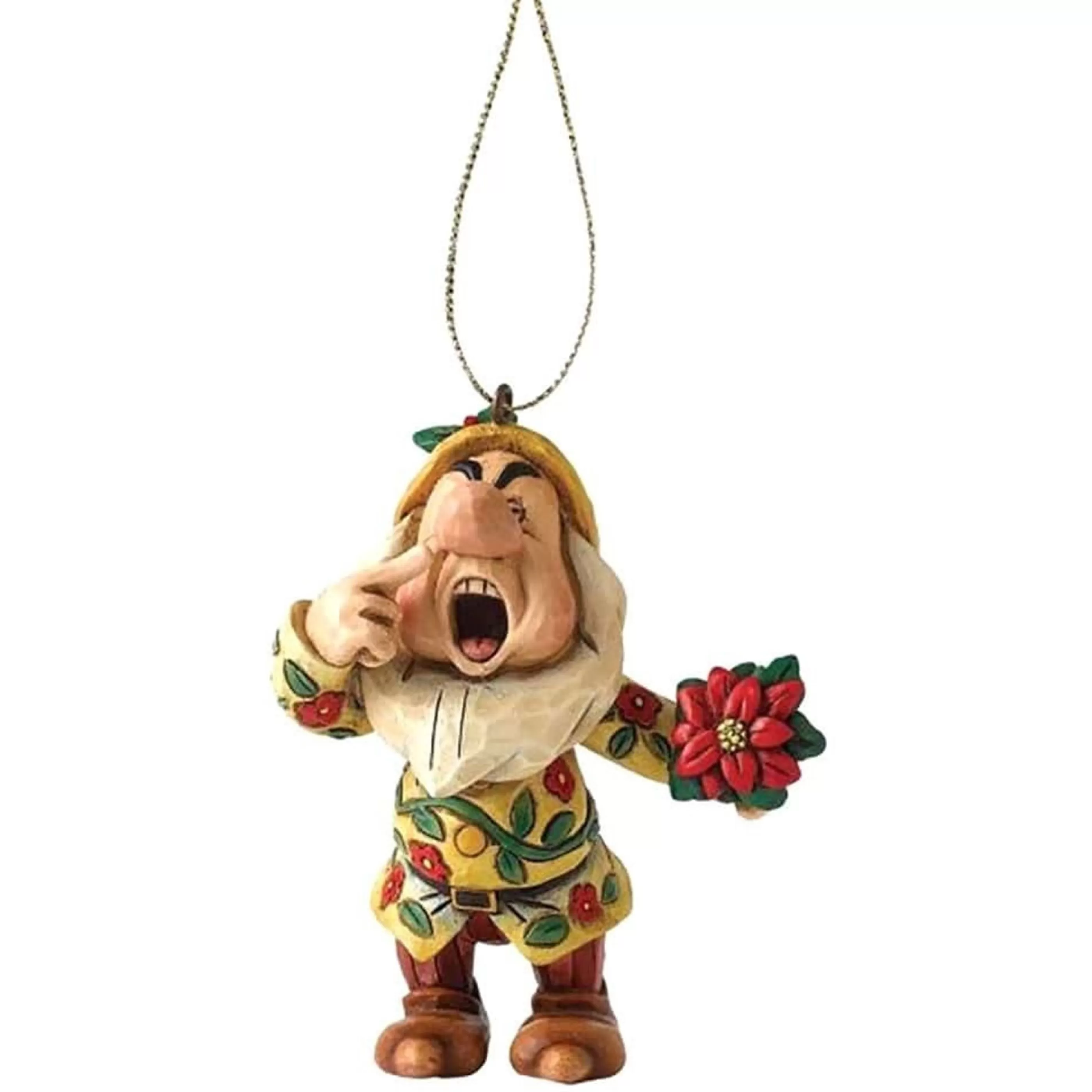 Jim Shore Hanging Christmas Ornaments | "Sneezy" Dwarf Ornament - 7Cm