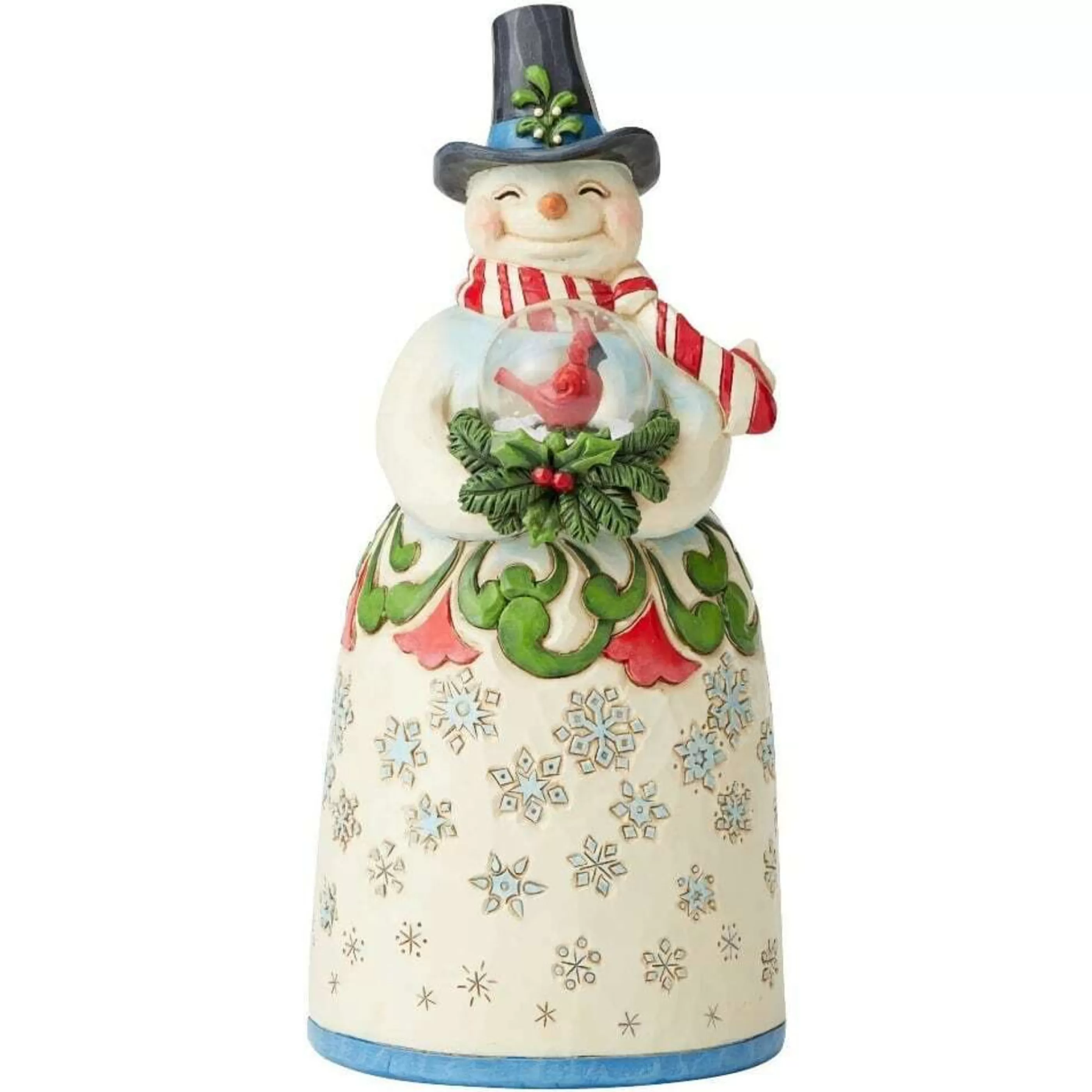 Flash Sale Jim Shore Snowman With Cardinal In Snowglobe - 21.6Cm