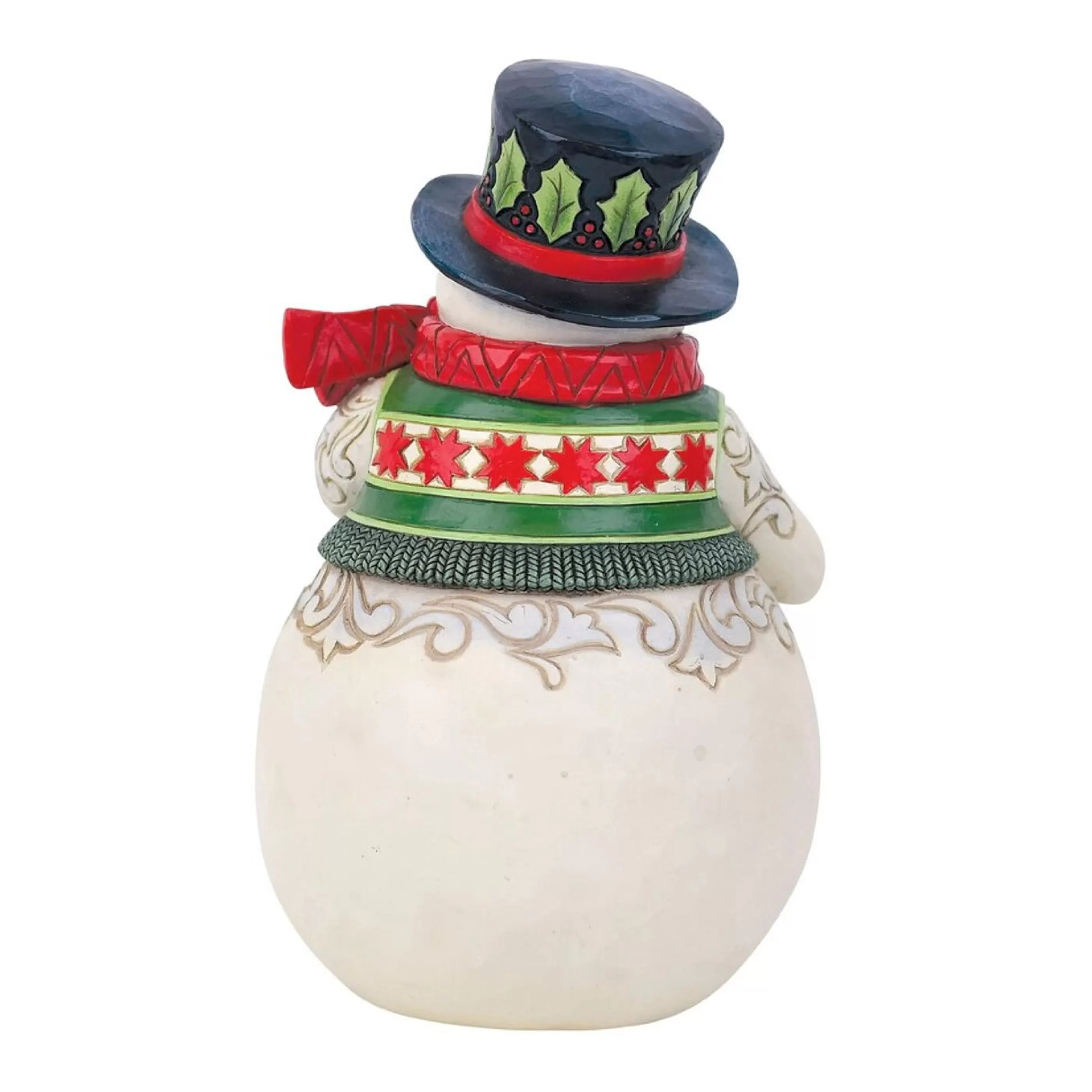 Jim Shore Table Top Decorations | Snowman With Cardinal Scene - 24Cm