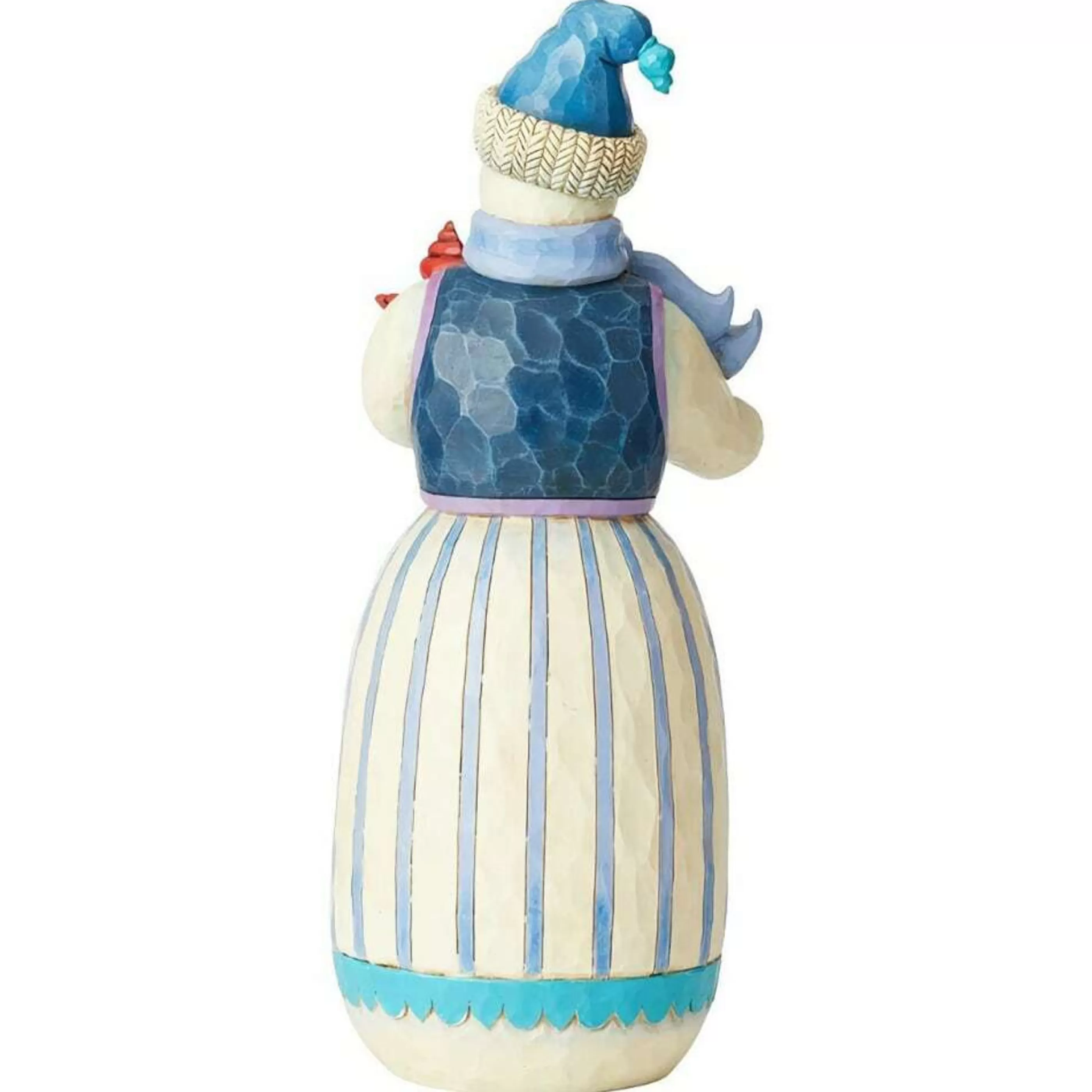 Jim Shore Table Top Decorations | Snowman With Cardinal Statue - 50Cm