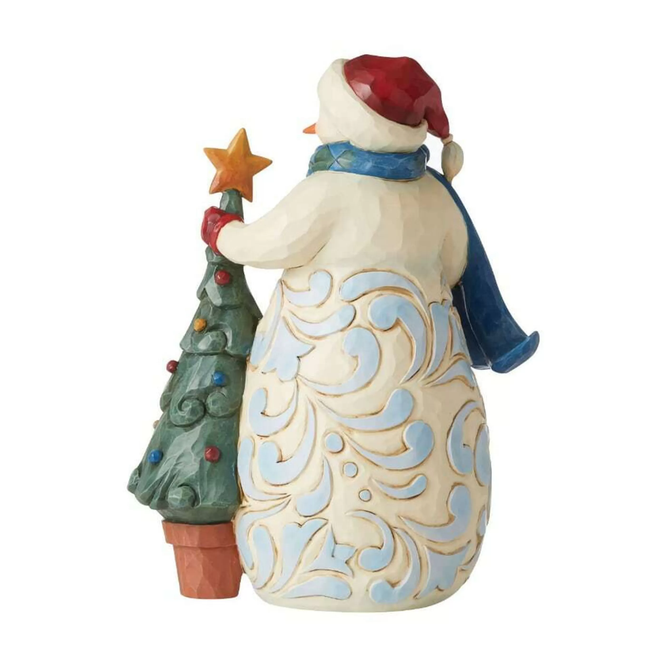 Jim Shore Table Top Decorations | Snowman With Tree - 24Cm