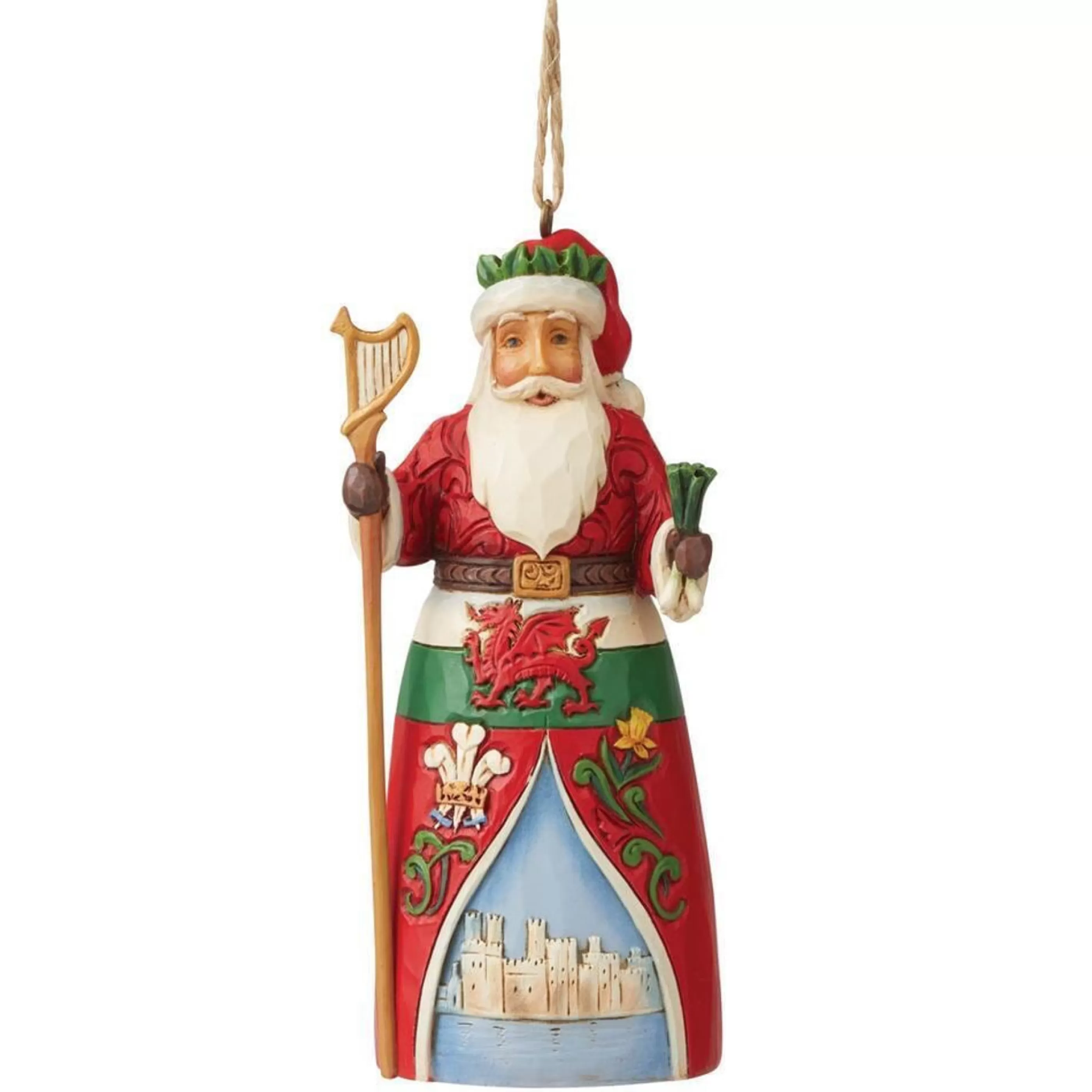 Jim Shore Table Top Decorations | Welsh Santa Ornament - 11Cm