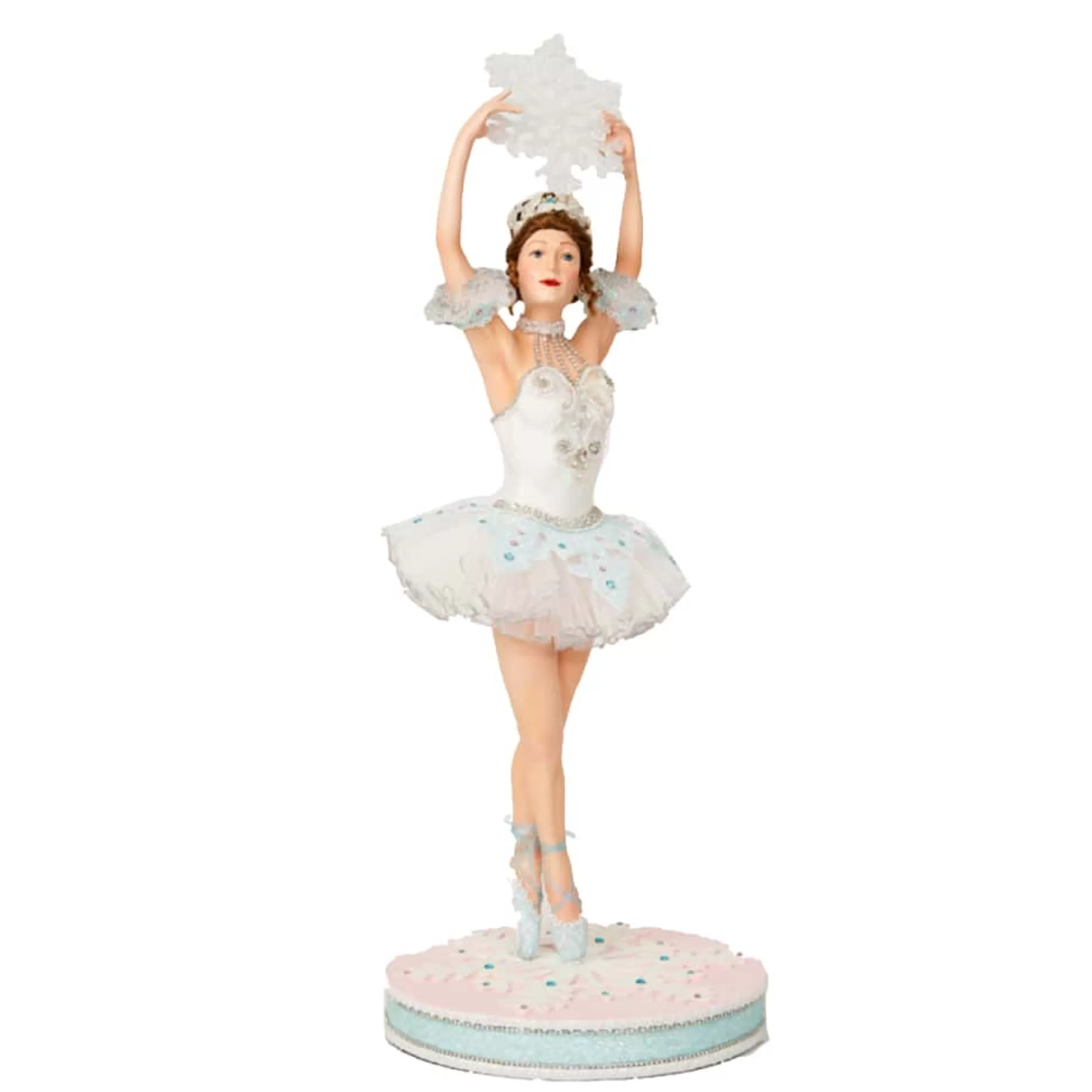 Katherines Collection Table Top Decorations | Katherines Blue Snowflake Ballerina - 61Cm