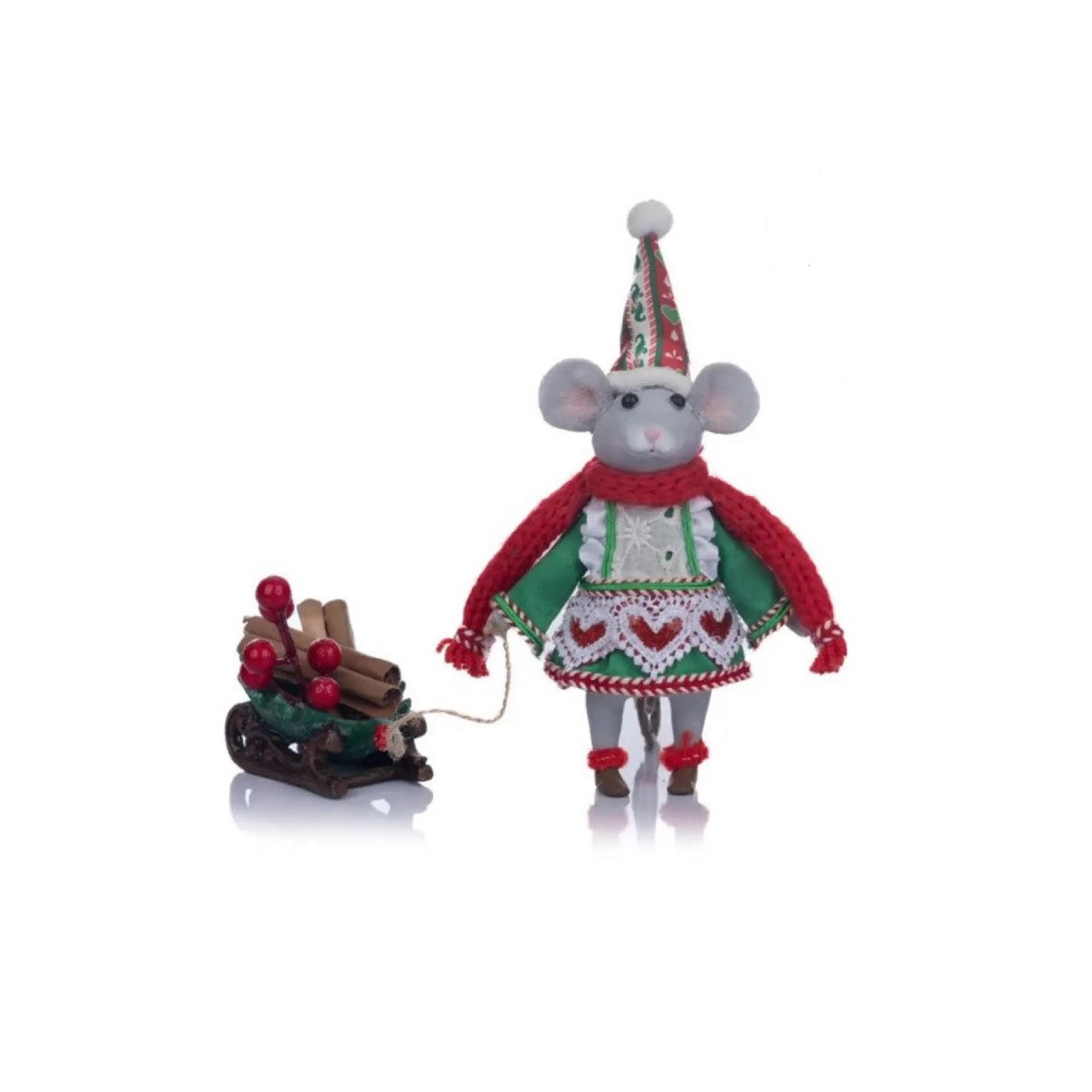 Katherines Collection Table Top Decorations | Katherines Brie And Colby Christmas Mice (2 Styles) - 16.5Cm