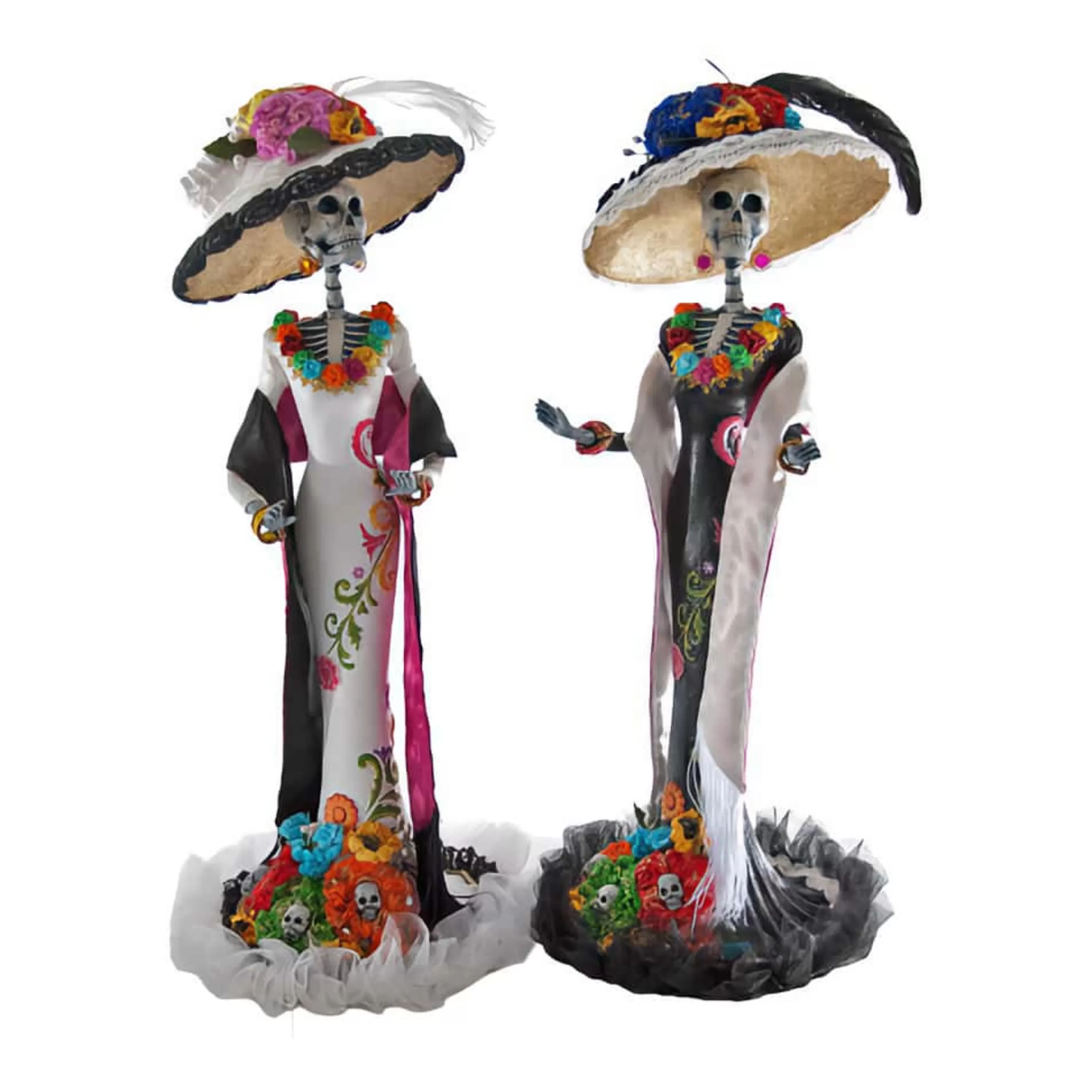 Katherines Collection Table Top Decorations | Katherines Catrina Skeleton Figure (2 Styles) - 55Cm