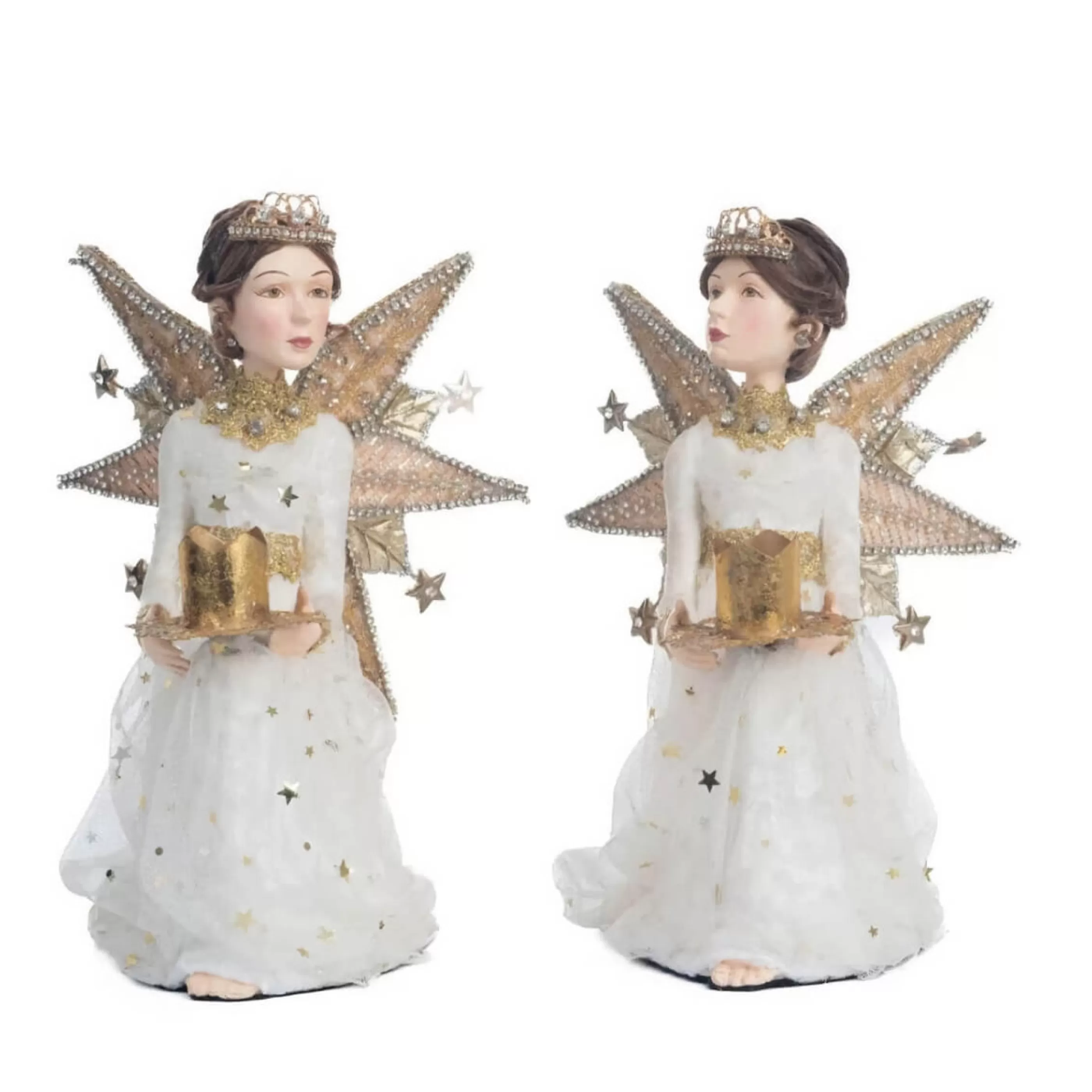 Best Sale Katherines Collection Katherines Celestial Angel Candle Holder (Set Of 2) - 24Cm