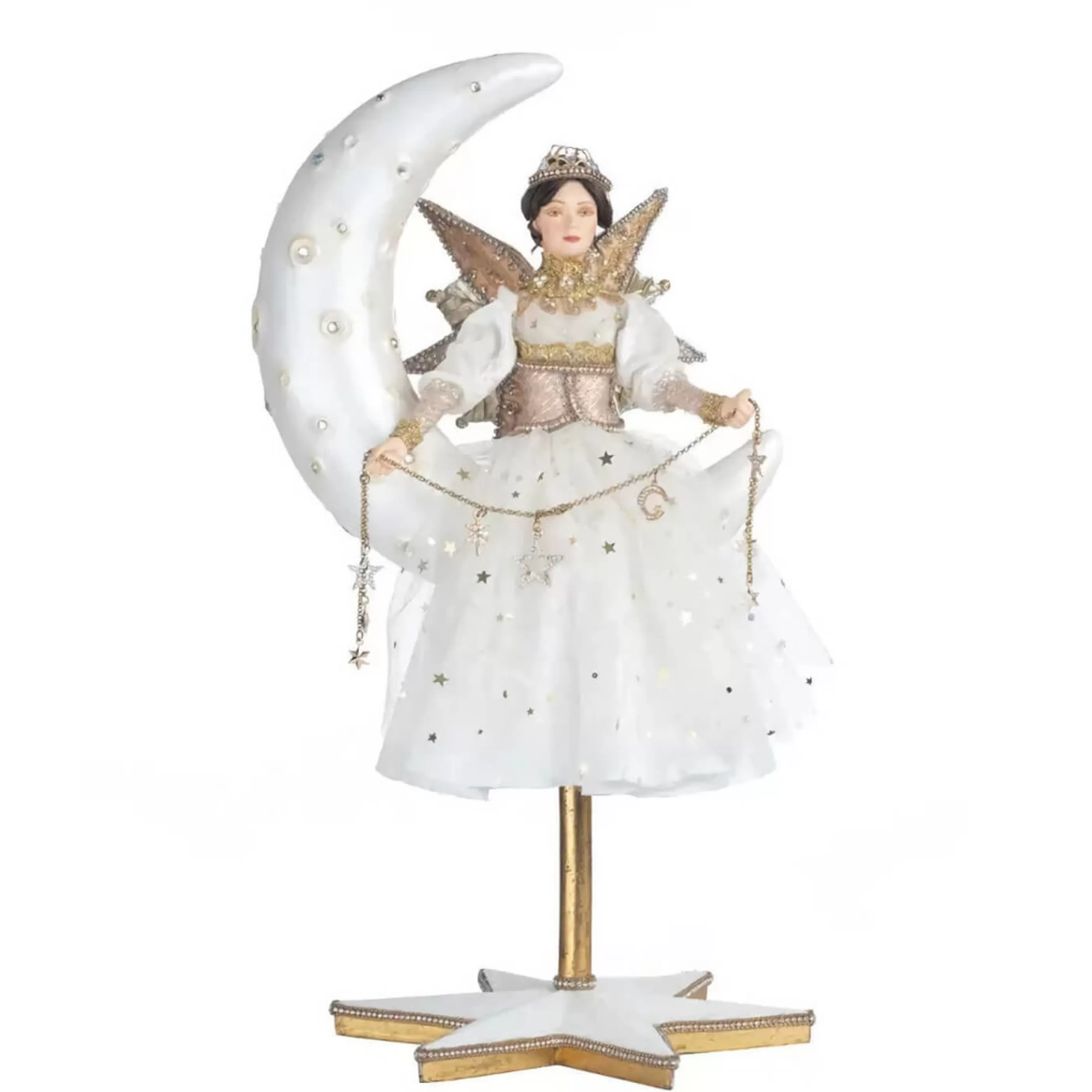 Katherines Collection Table Top Decorations | Katherines Celestial Angel On Moon - 46Cm