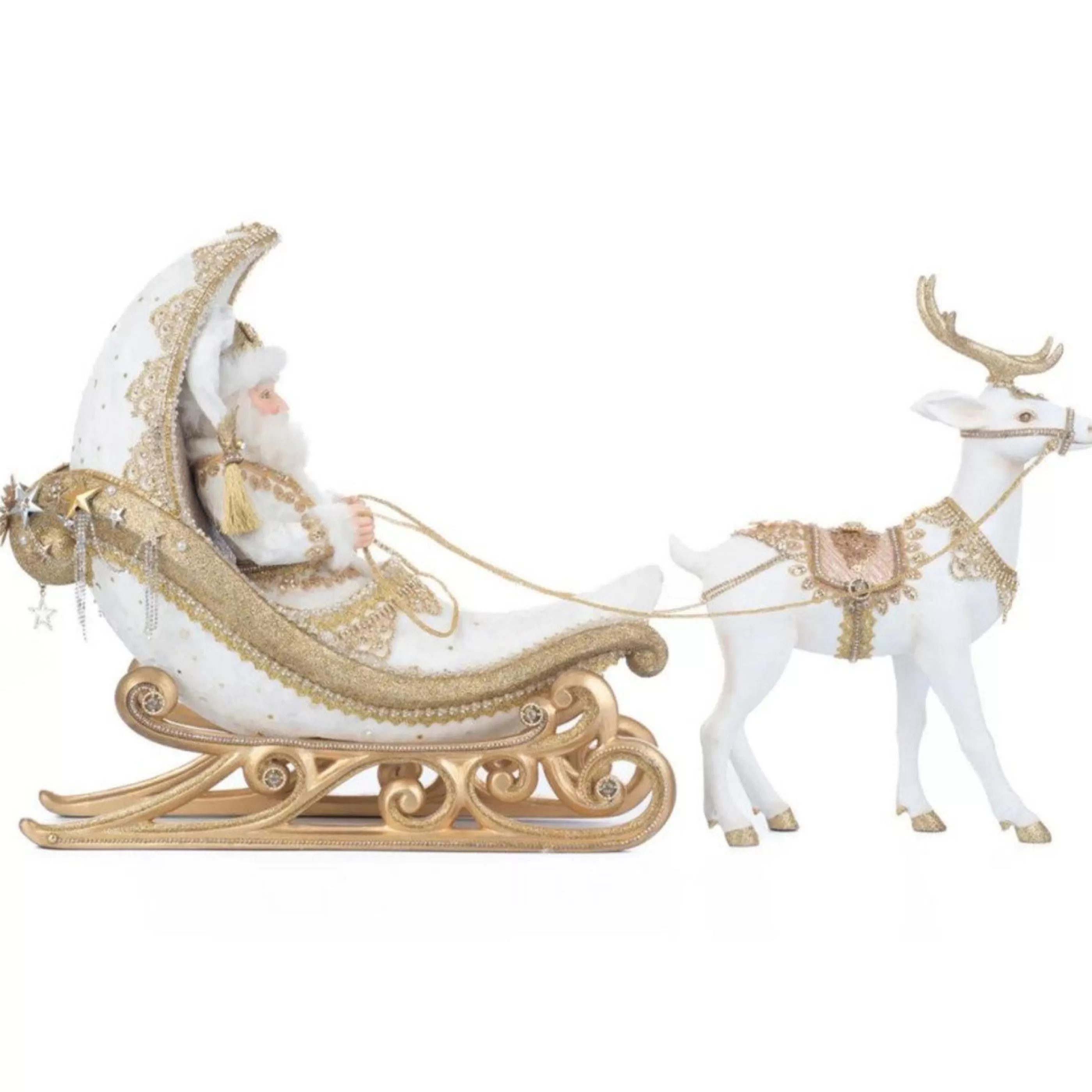 Shop Katherines Collection Katherines Celestial Moon Sleigh With Reindeer - 41Cm