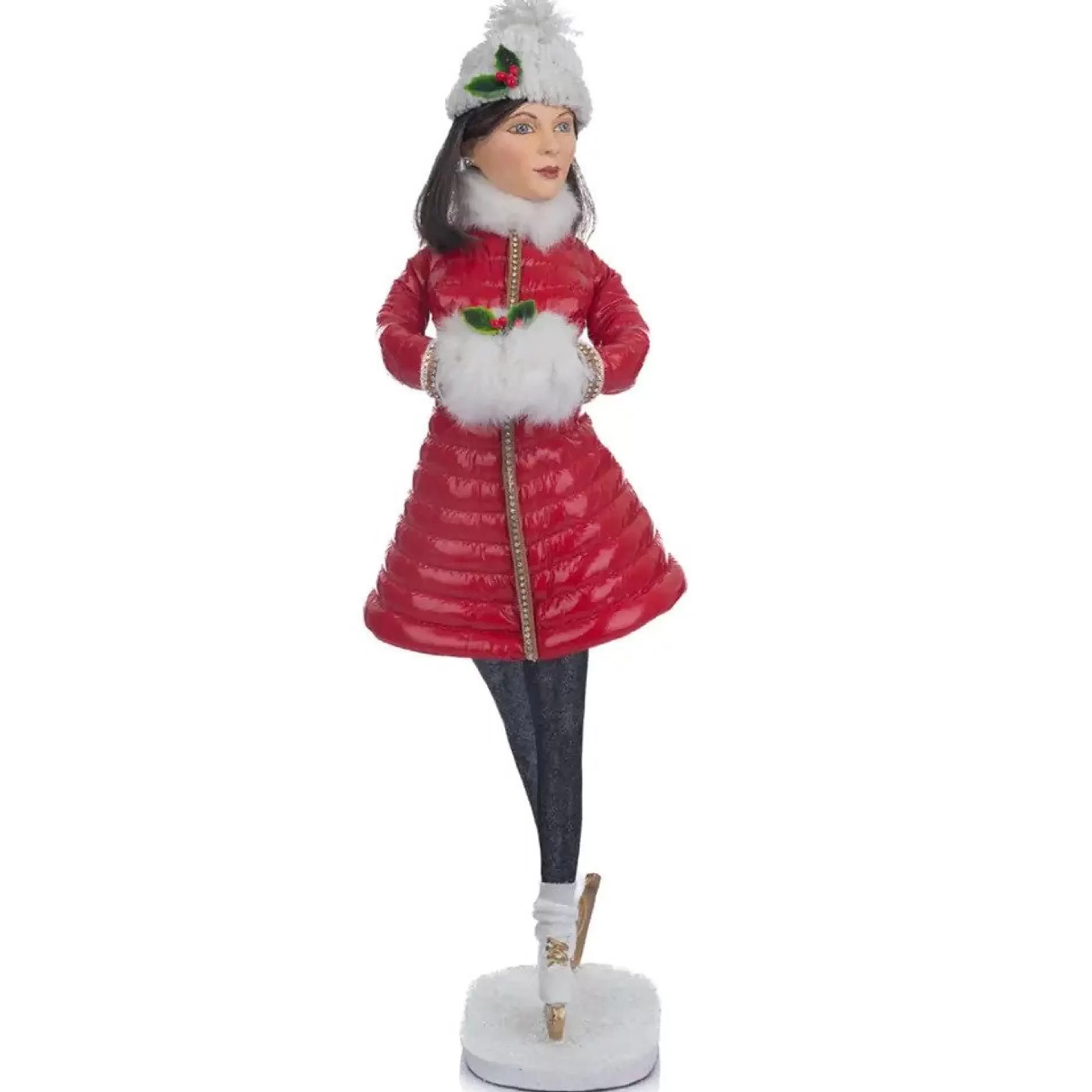 Katherines Collection Table Top Decorations | Katherines Christmas In The City Ice Skater - 48Cm