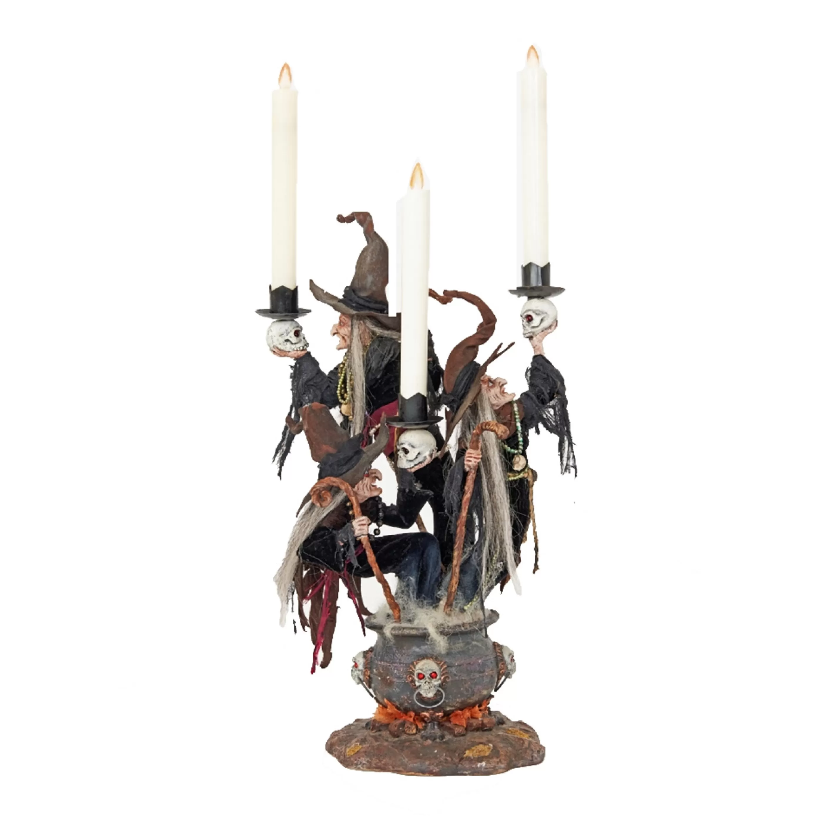 Katherines Collection Gingerbread Candy Christmas | 3 Witches Candelabra - 45.5Cm