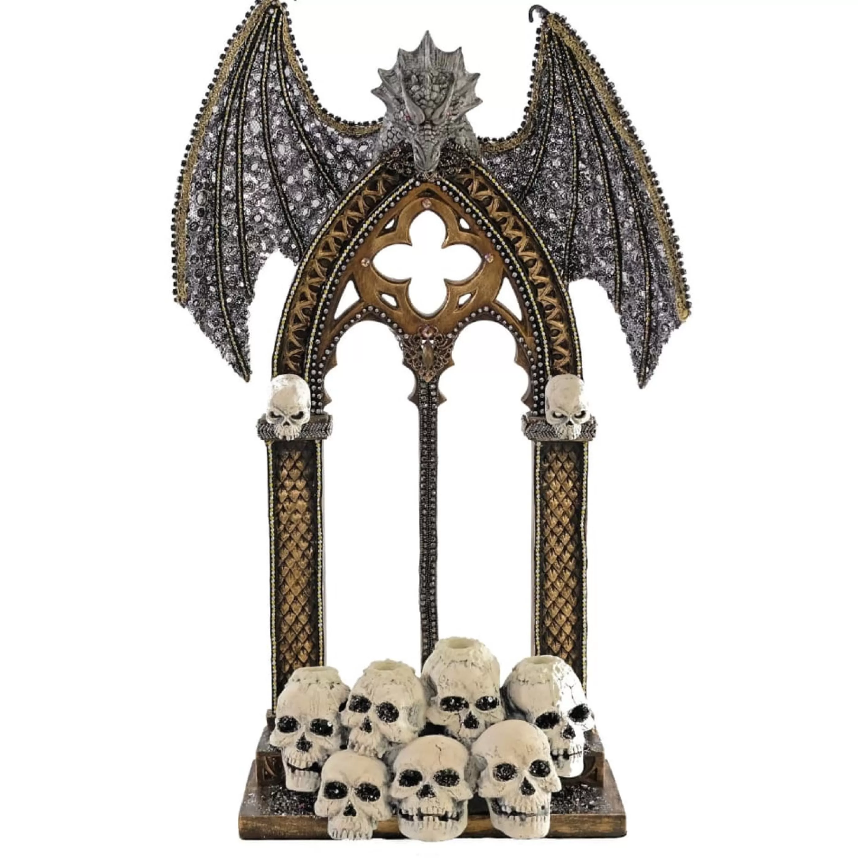 Store Witches of Halloween Katherines Dragon And Skulls Medieval Wall Piece - 61Cm