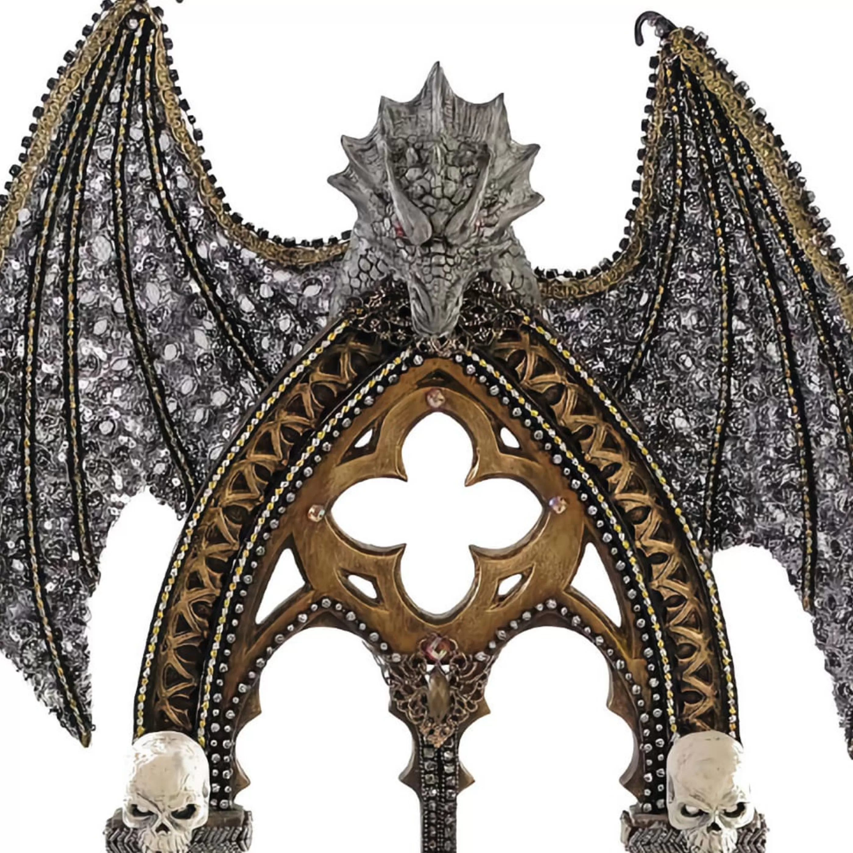 Store Witches of Halloween Katherines Dragon And Skulls Medieval Wall Piece - 61Cm