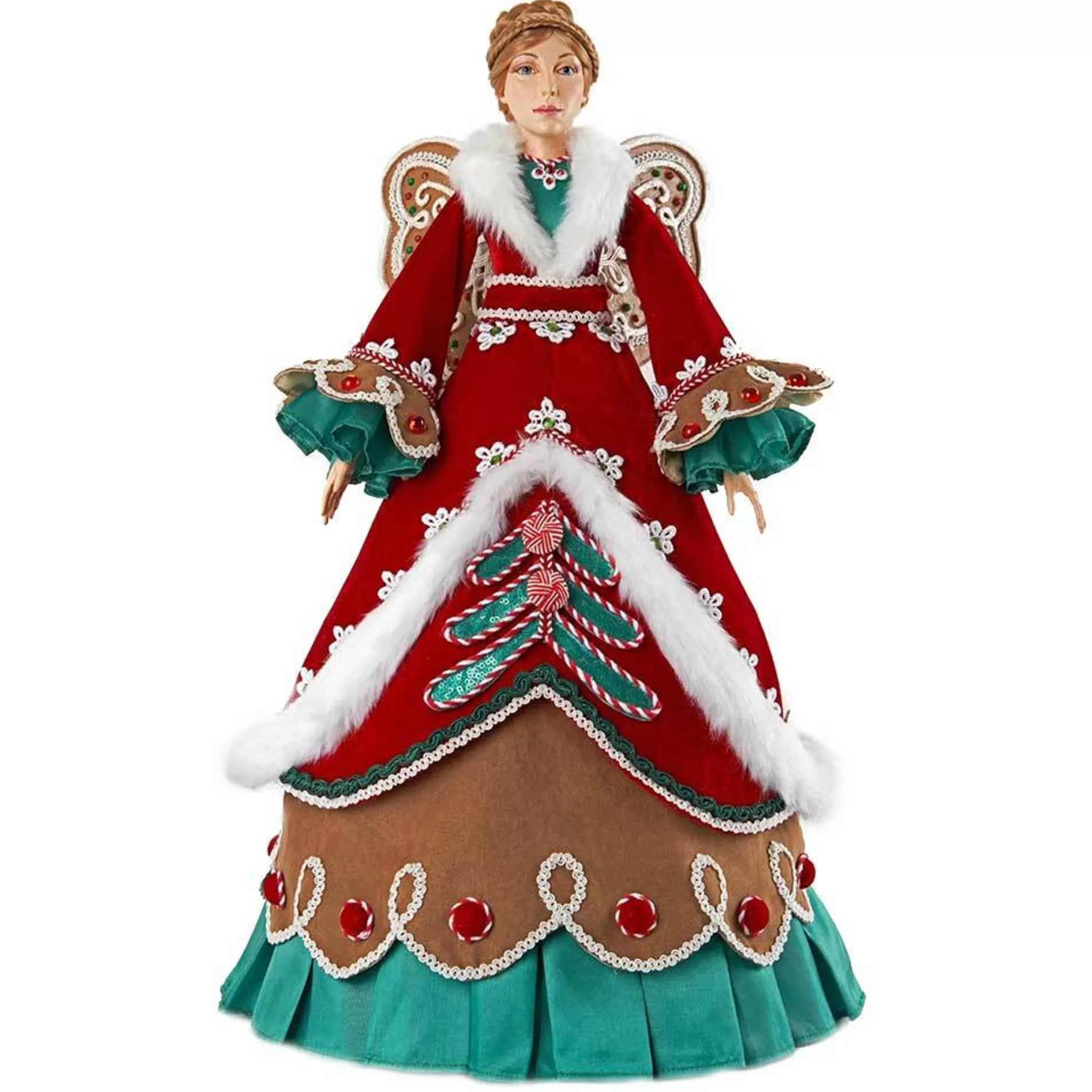 Katherines Collection Table Top Decorations | Katherine's Gingerbread Cone Angel (Gingerbread Forest) - 55.5Cm