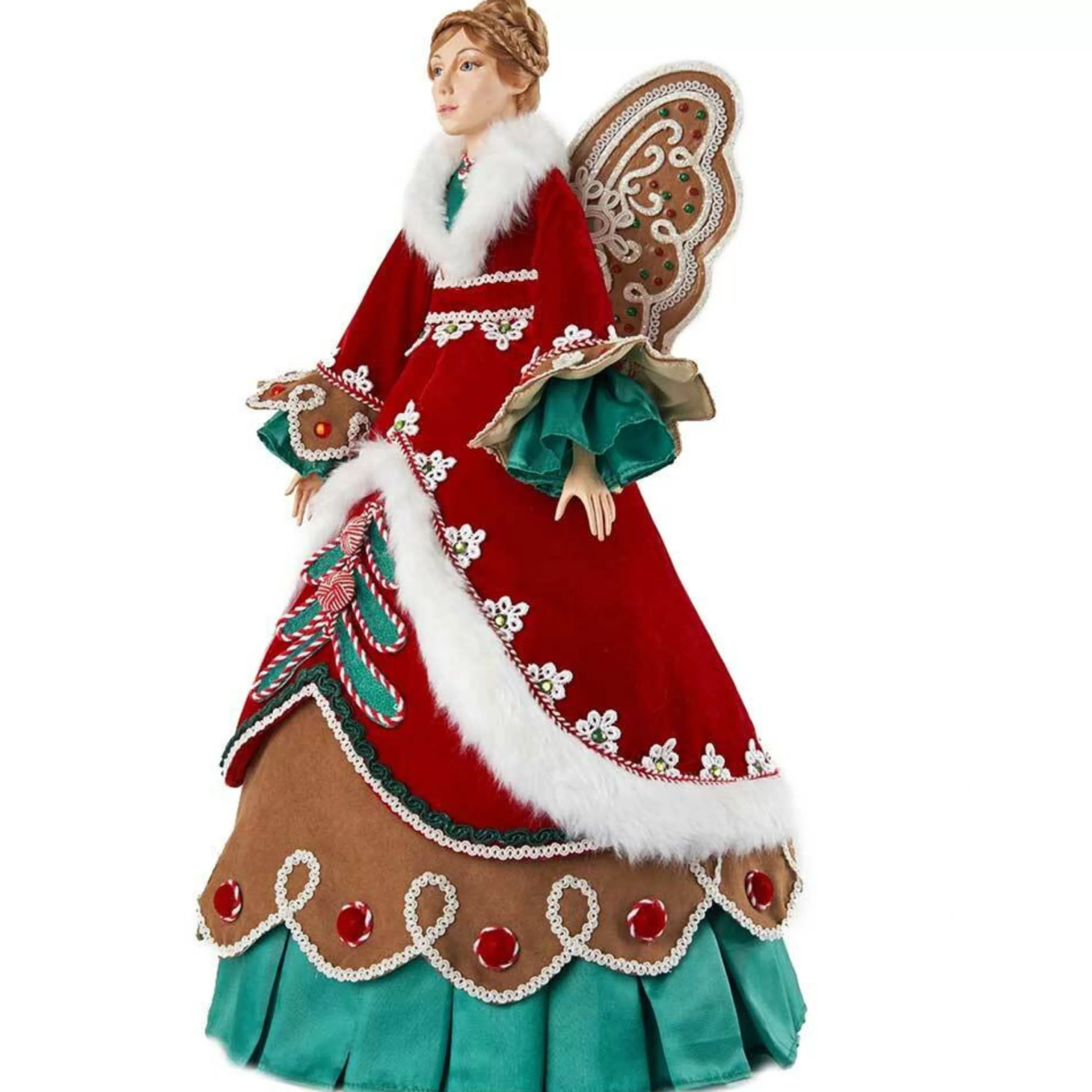 Katherines Collection Table Top Decorations | Katherine's Gingerbread Cone Angel (Gingerbread Forest) - 55.5Cm