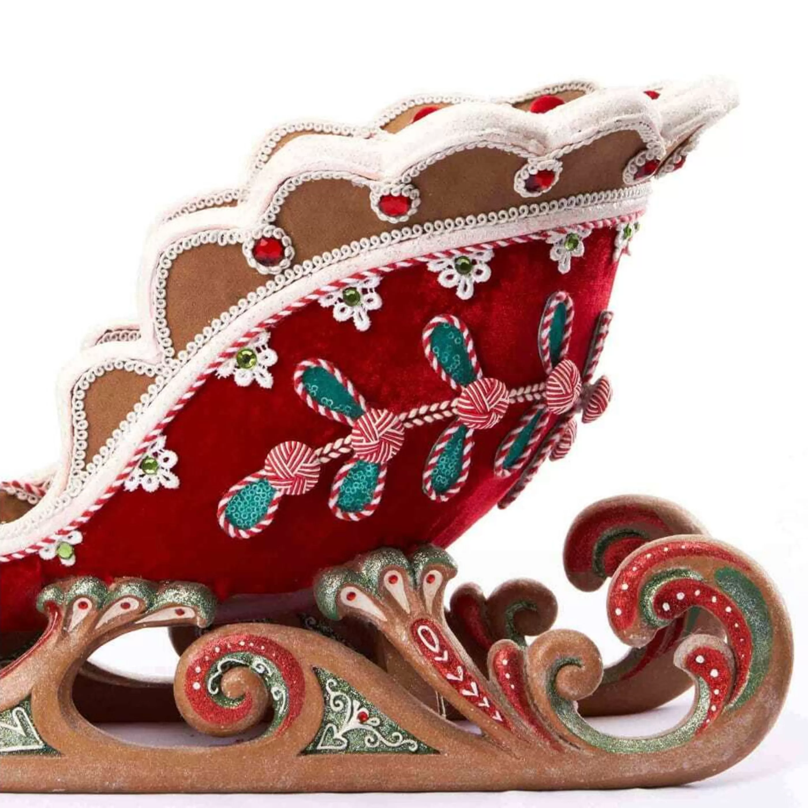 Katherines Collection Table Top Decorations | Katherine's Gingerbread Sleigh (Gingerbread Forest) - 34.5Cm