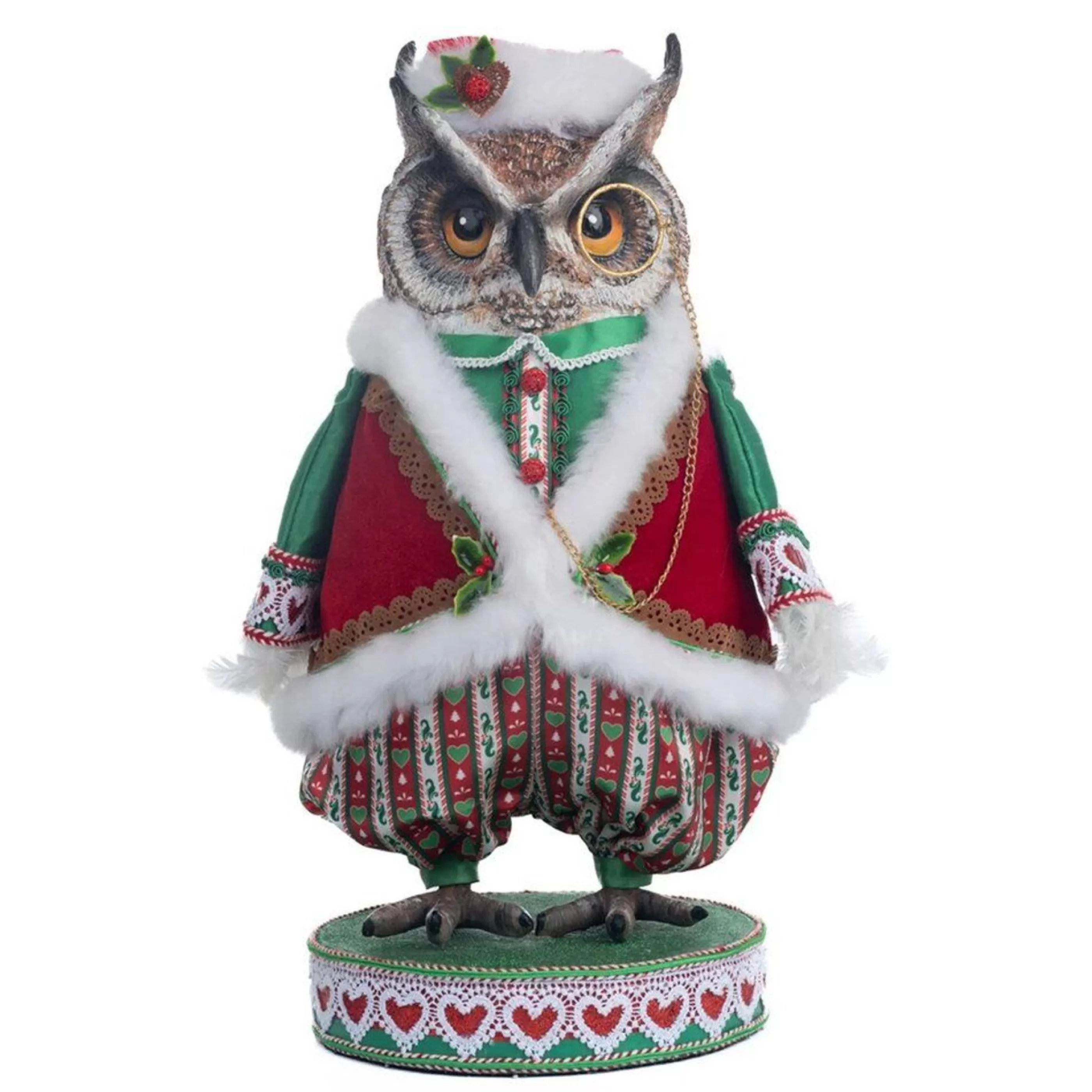 Katherines Collection Table Top Decorations | Katherines Hoobert The Festive Owl - 43Cm