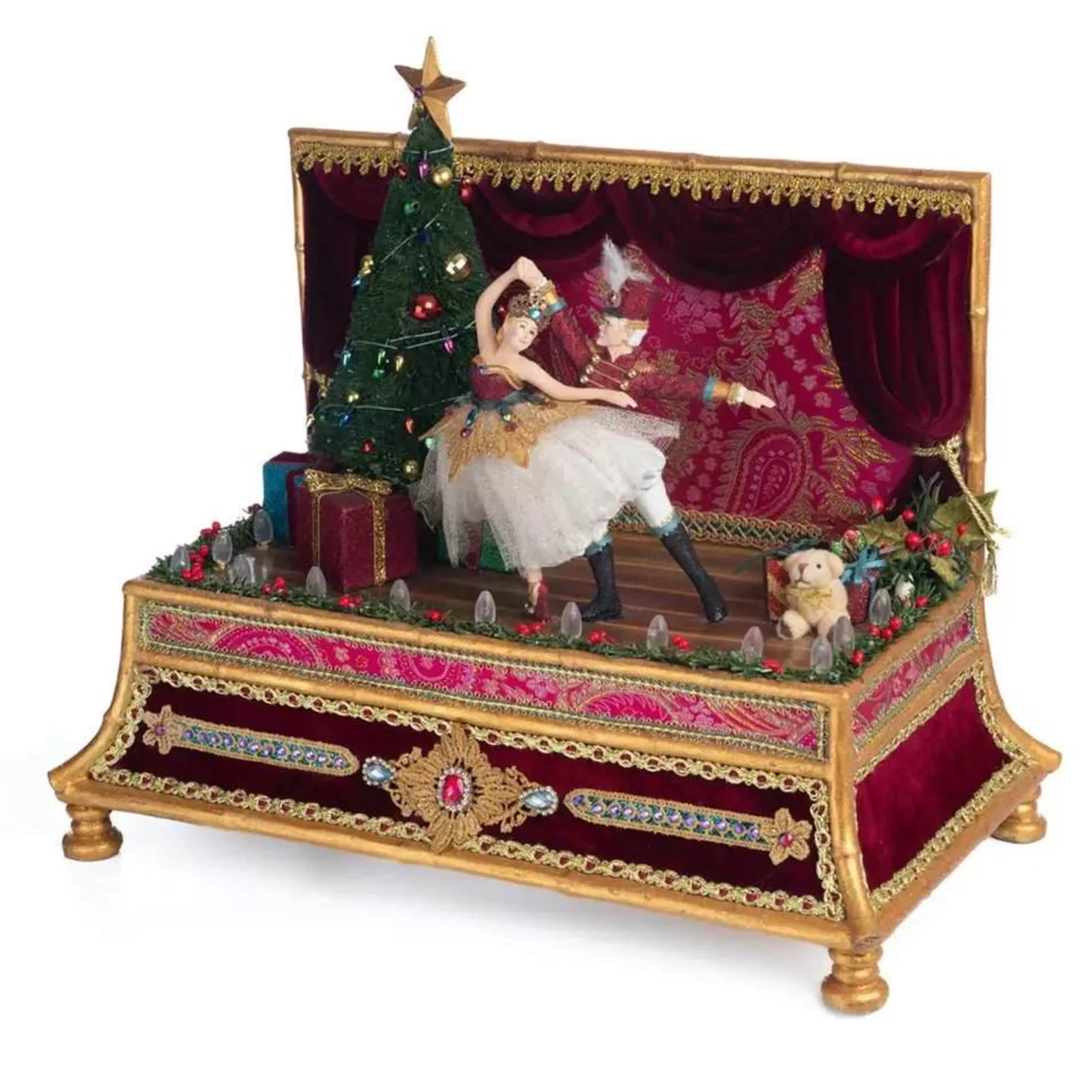 Sale Katherines Collection Katherines Nutcracker Dancing Hinged Box - 35.5Cm