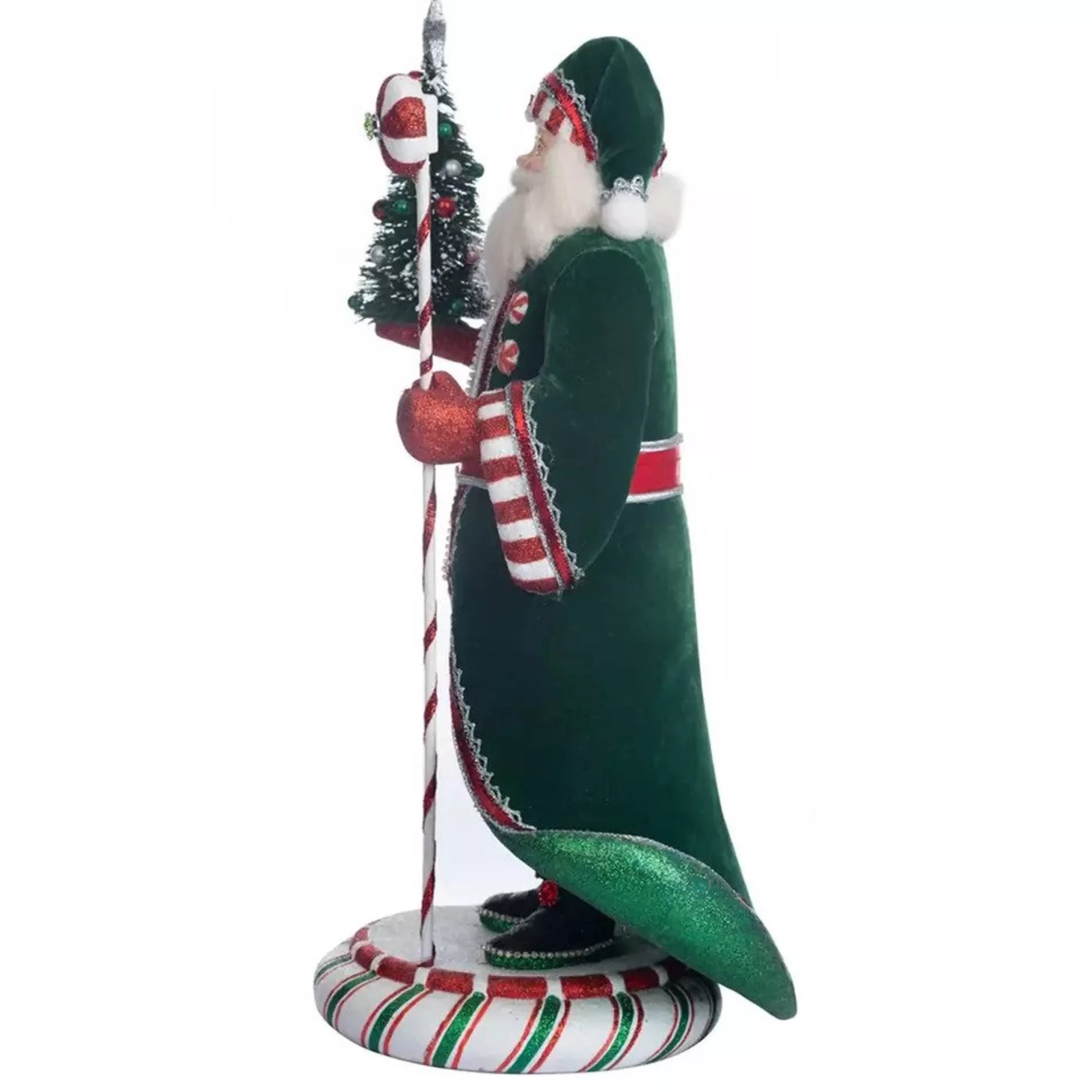 Clearance Katherines Collection Katherines Papa Peppermint Santa Claus - 35.5Cm