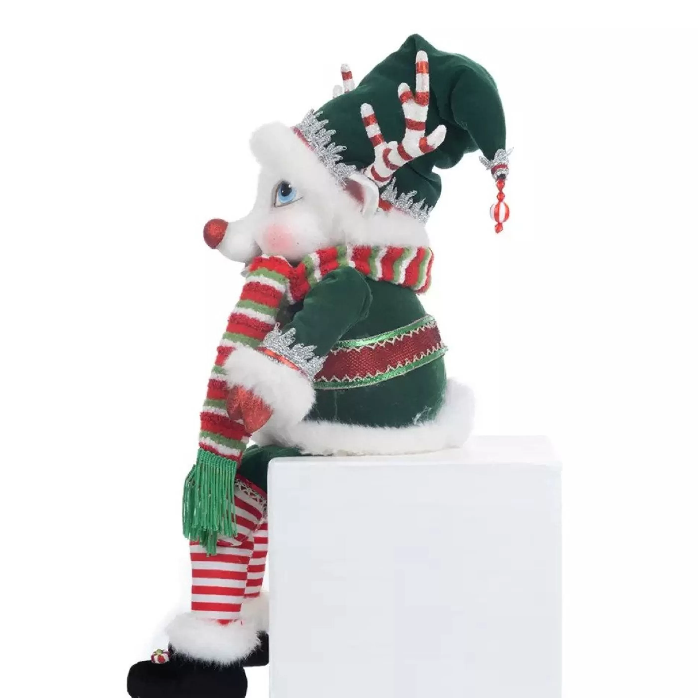 Katherines Collection Table Top Decorations | Katherines Peppermint Palace Reindeer Lanky Leg - 42Cm