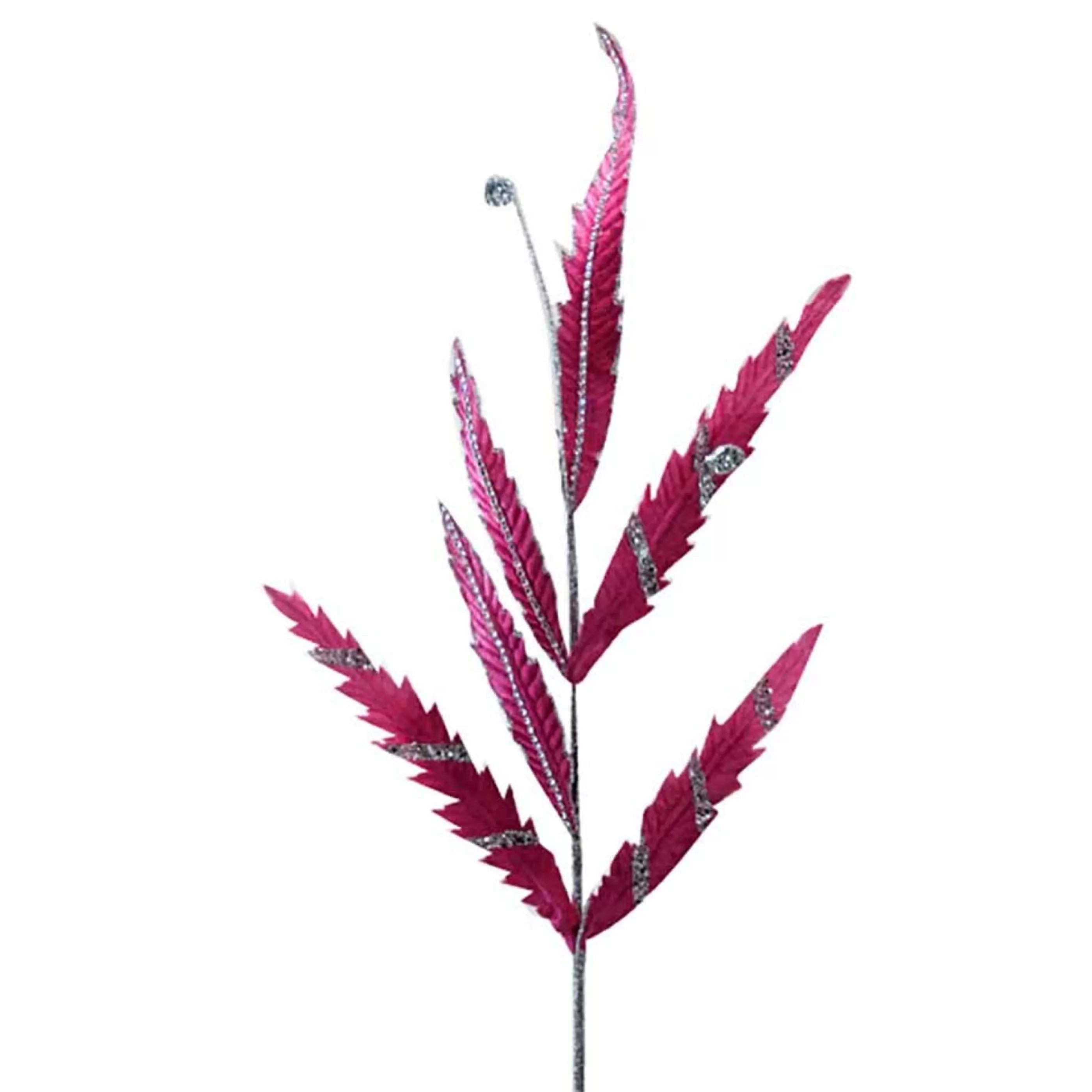 Katherines Collection Floristry | Katherines Pink Leaf Spray W Silver - 96Cm