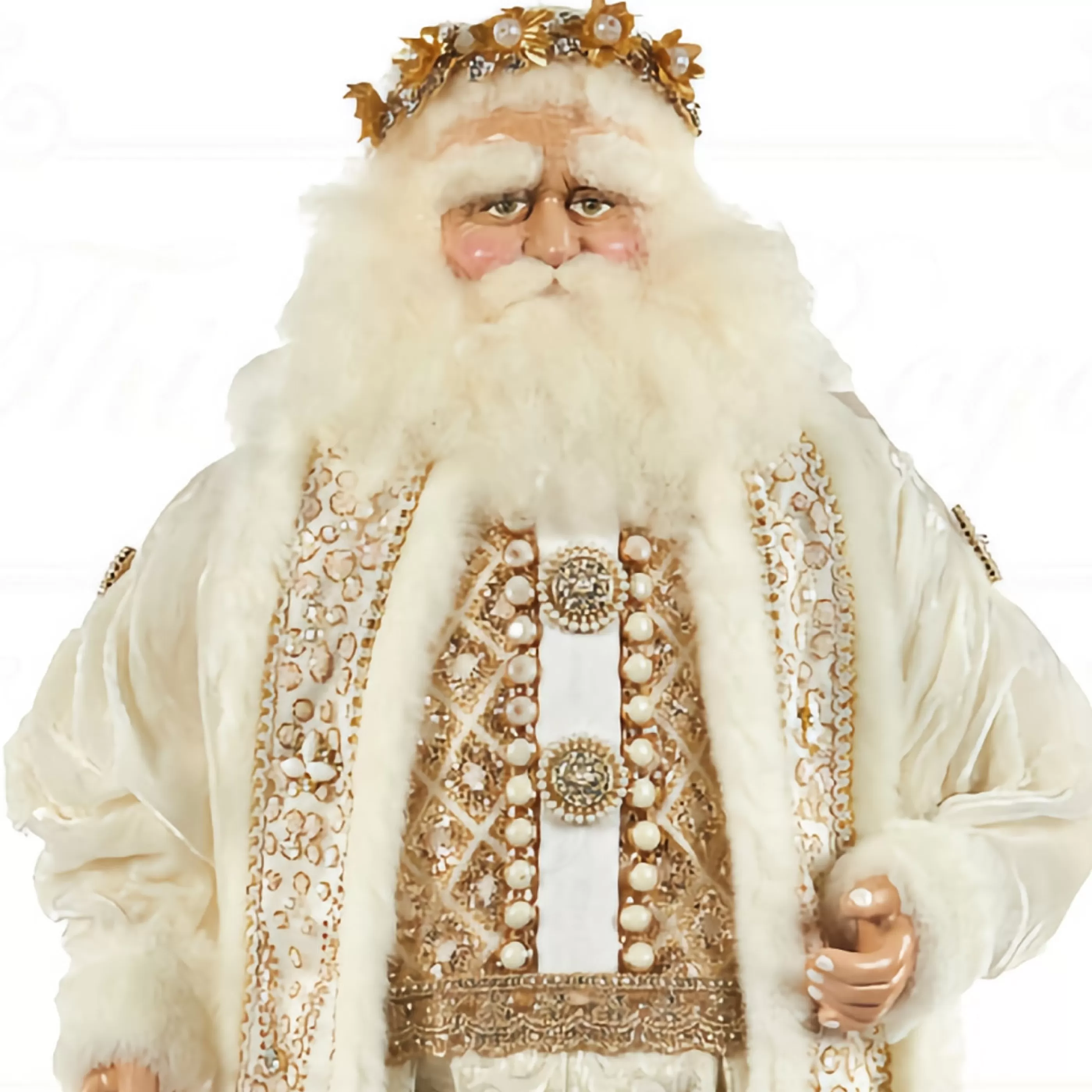 Katherines Collection Gingerbread Candy Christmas | Katherines Royal Santa Claus White Royal - 61Cm