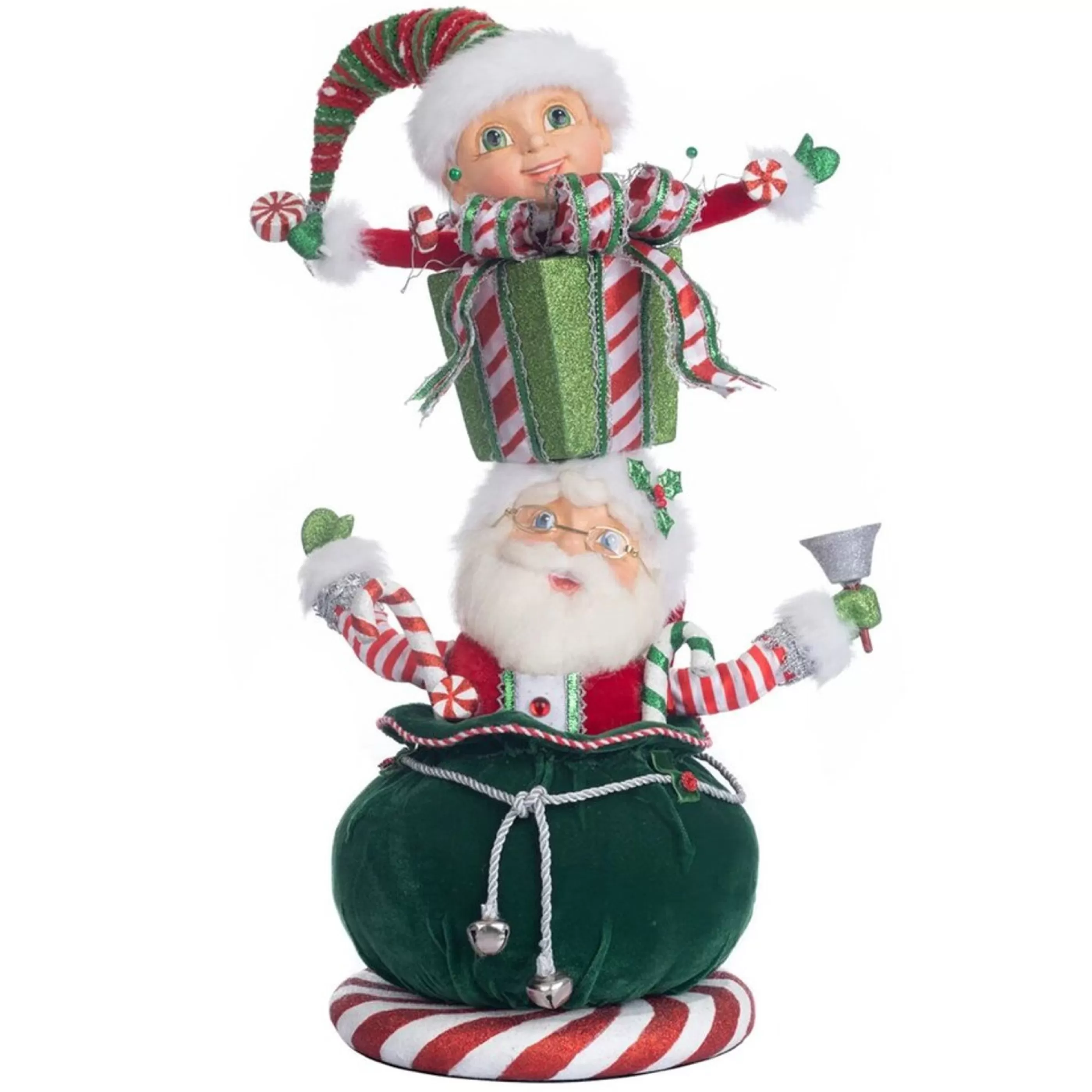 Clearance Katherines Collection Katherines Santa And Elf Gift Stack - 48Cm