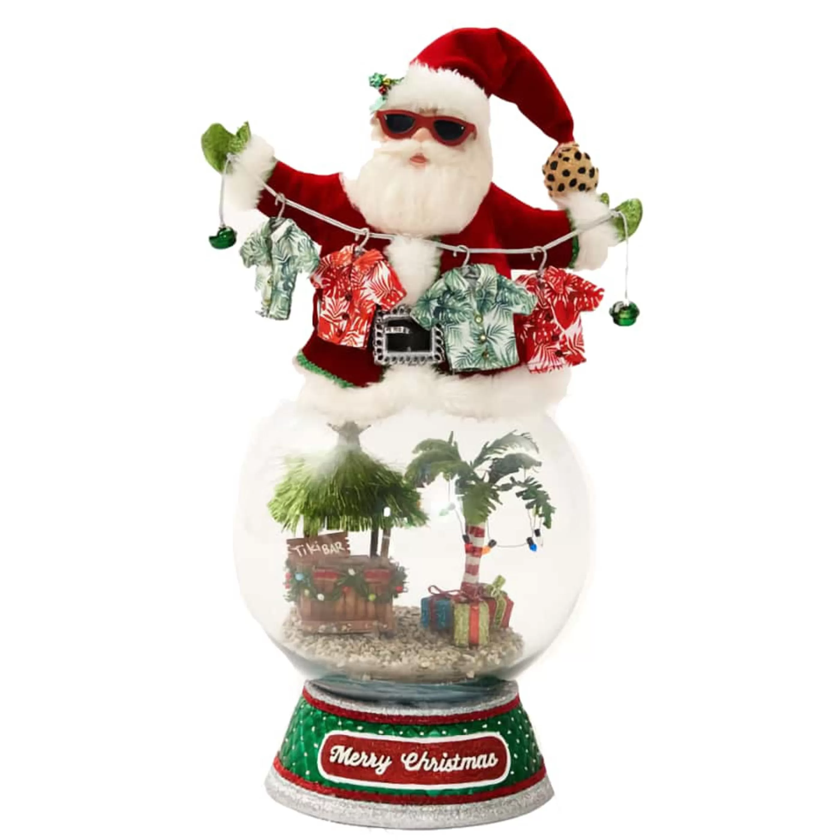 Katherines Collection Table Top Decorations | Katherines Santa On Snowglobe - 51Cm