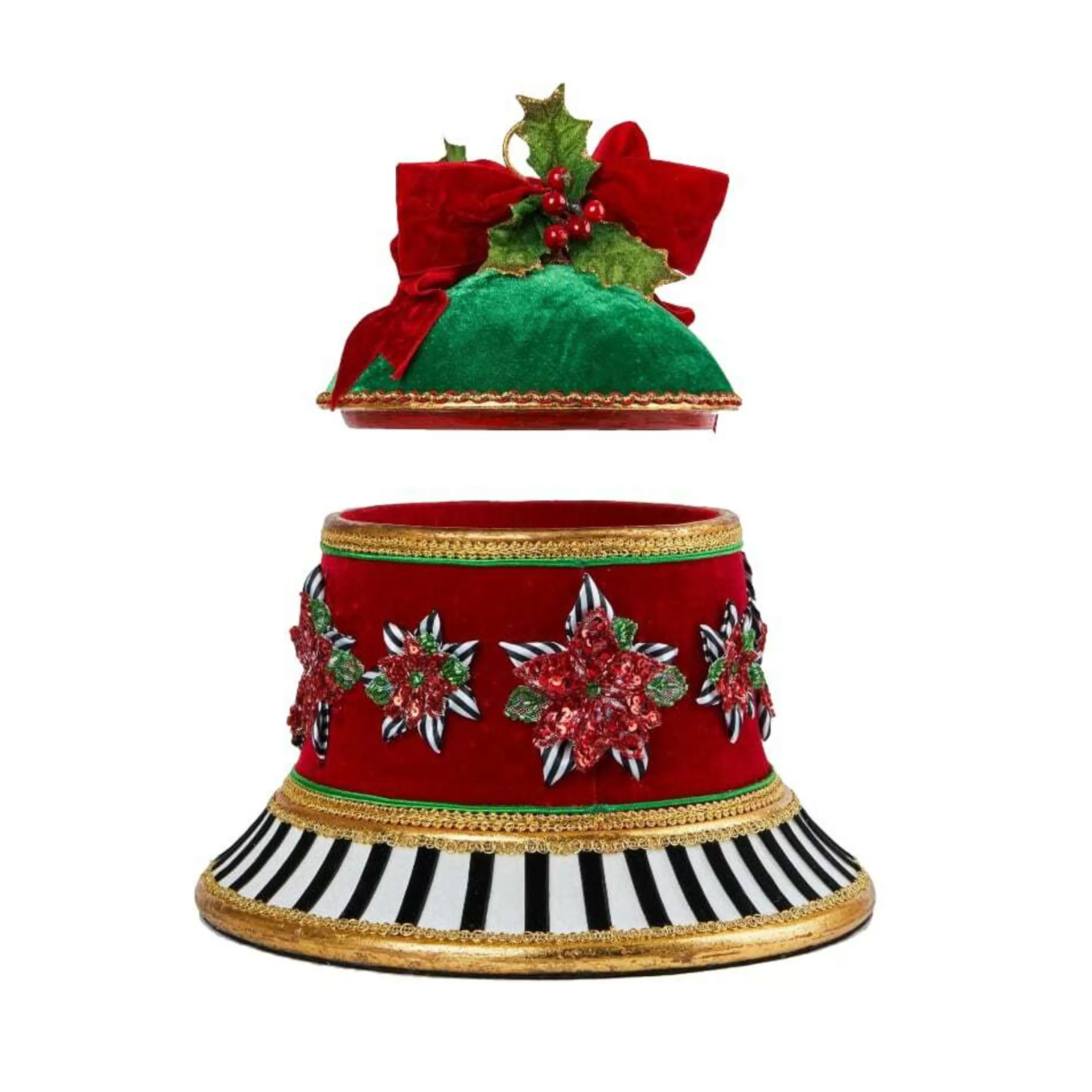 Katherines Collection Gingerbread Candy Christmas | Katherines's Red Bell Candy Container (Merry And Bright) - 31.5Cm