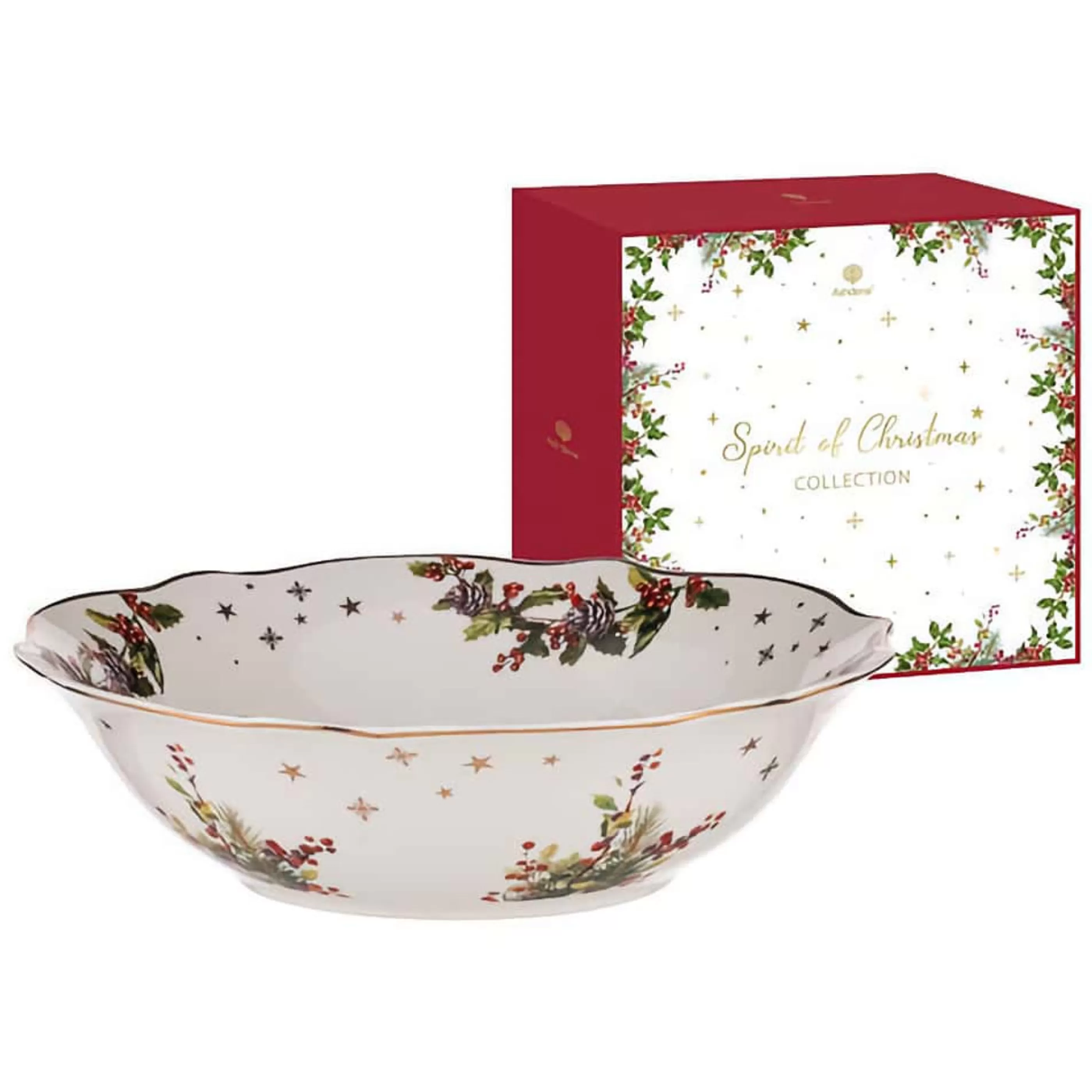 New Ladelle Ashdene Spirit Of Christmas Serving Bowl