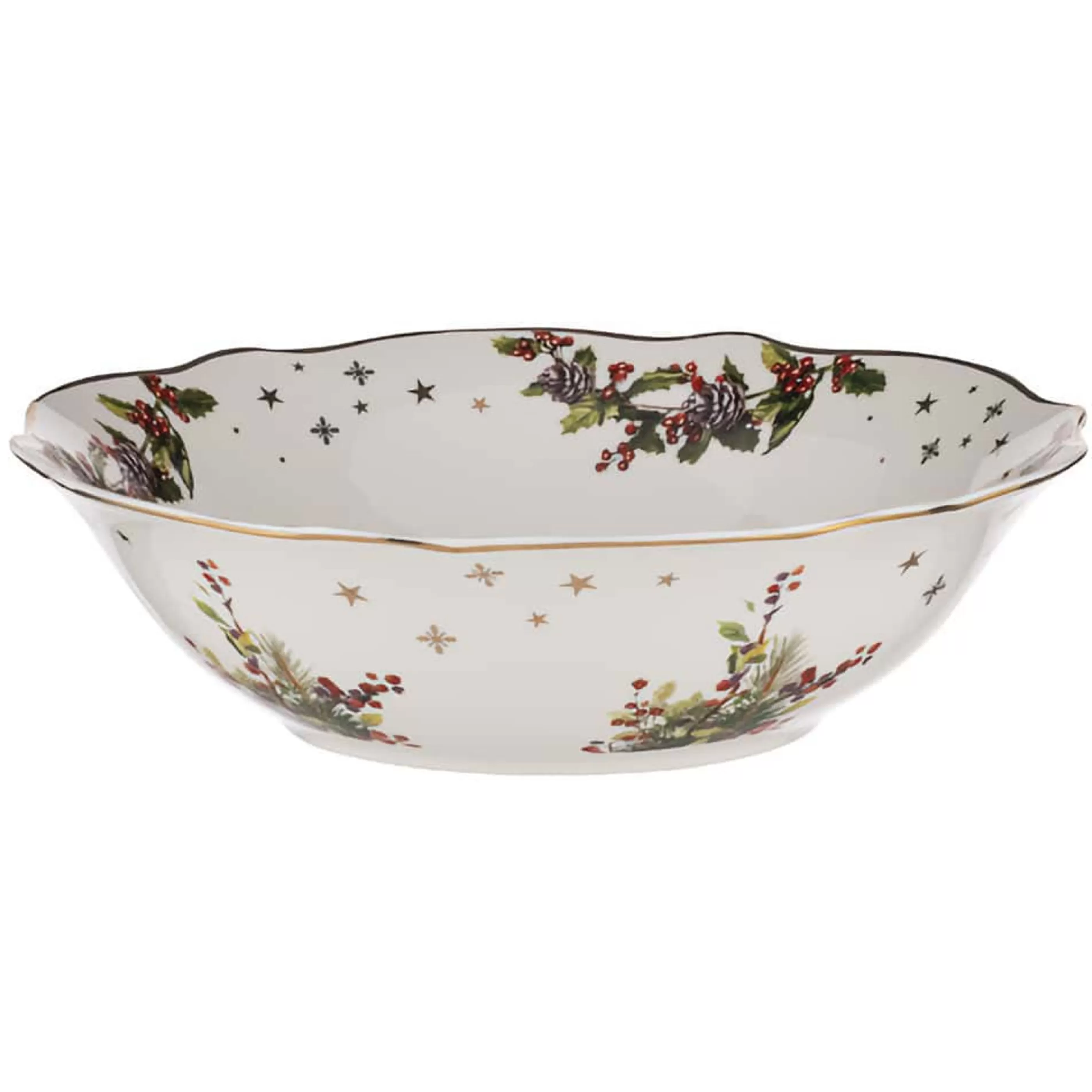 New Ladelle Ashdene Spirit Of Christmas Serving Bowl