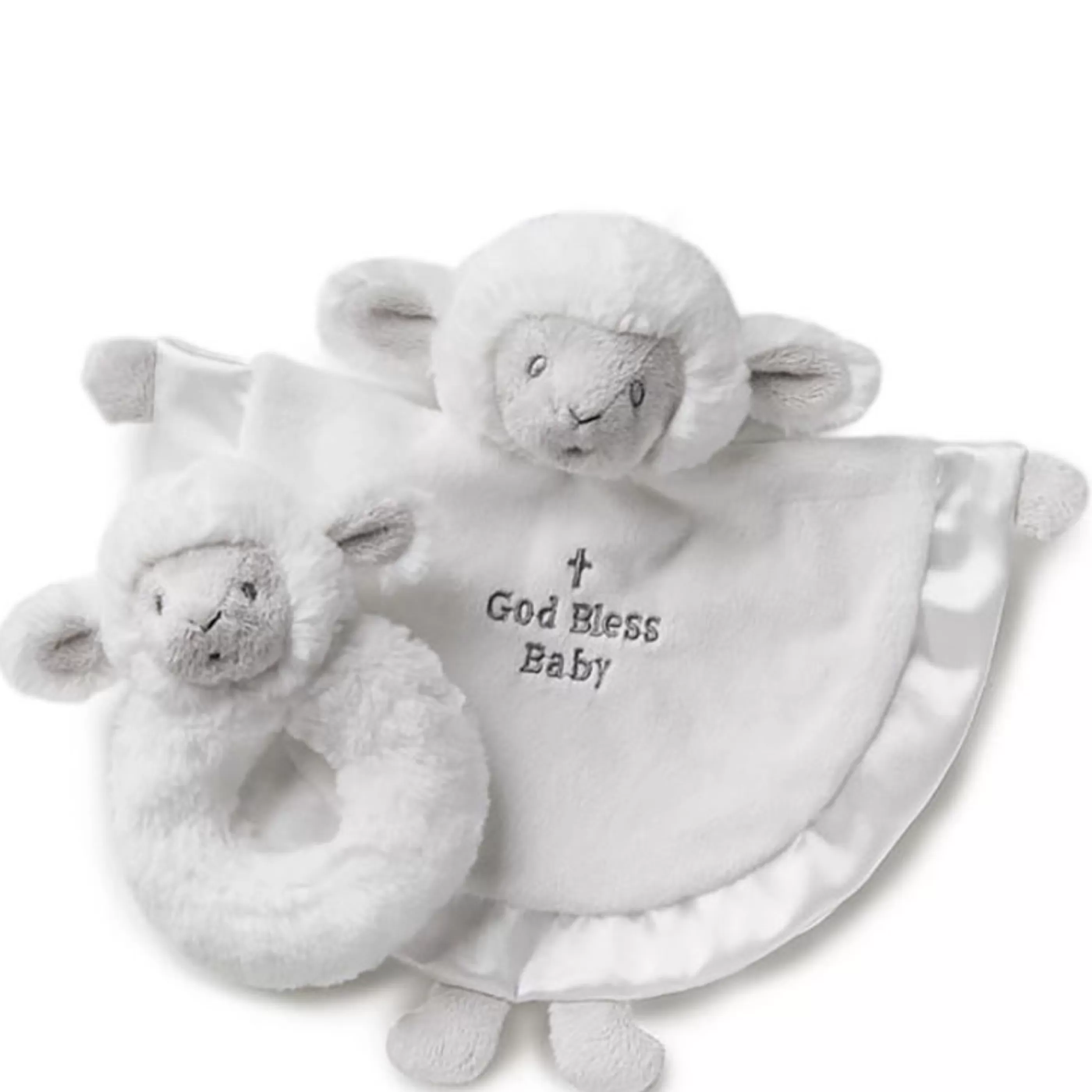 * Baby's First Christmas | Lamb Blankie And Rattle