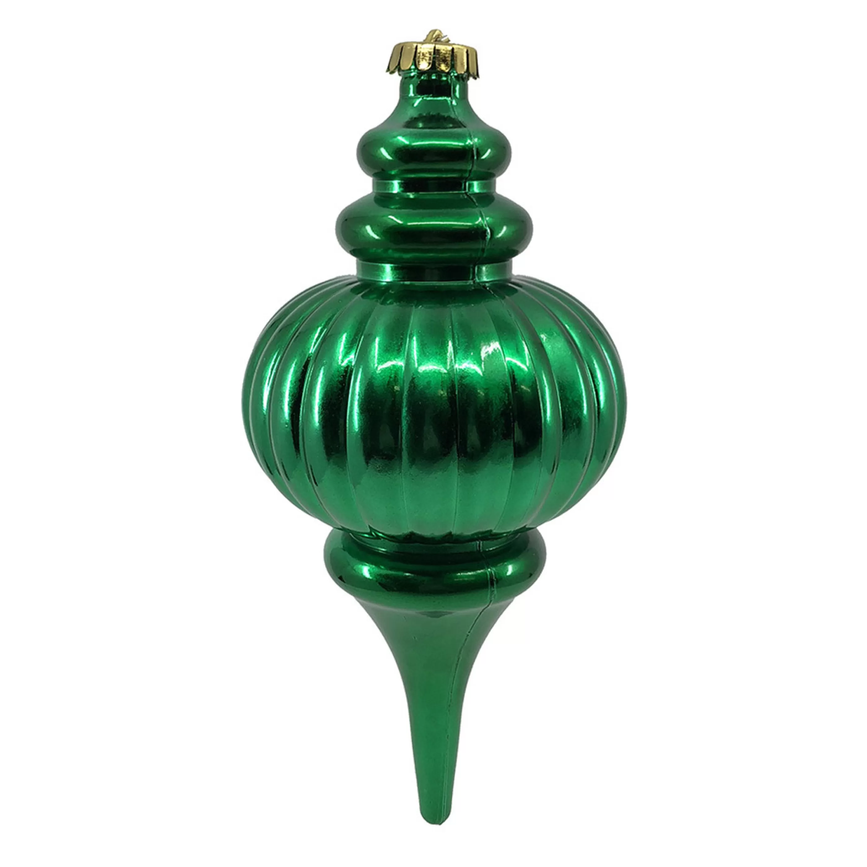 * Hanging Christmas Ornaments | Large Green Hanging Finial Decoration - 25Cm