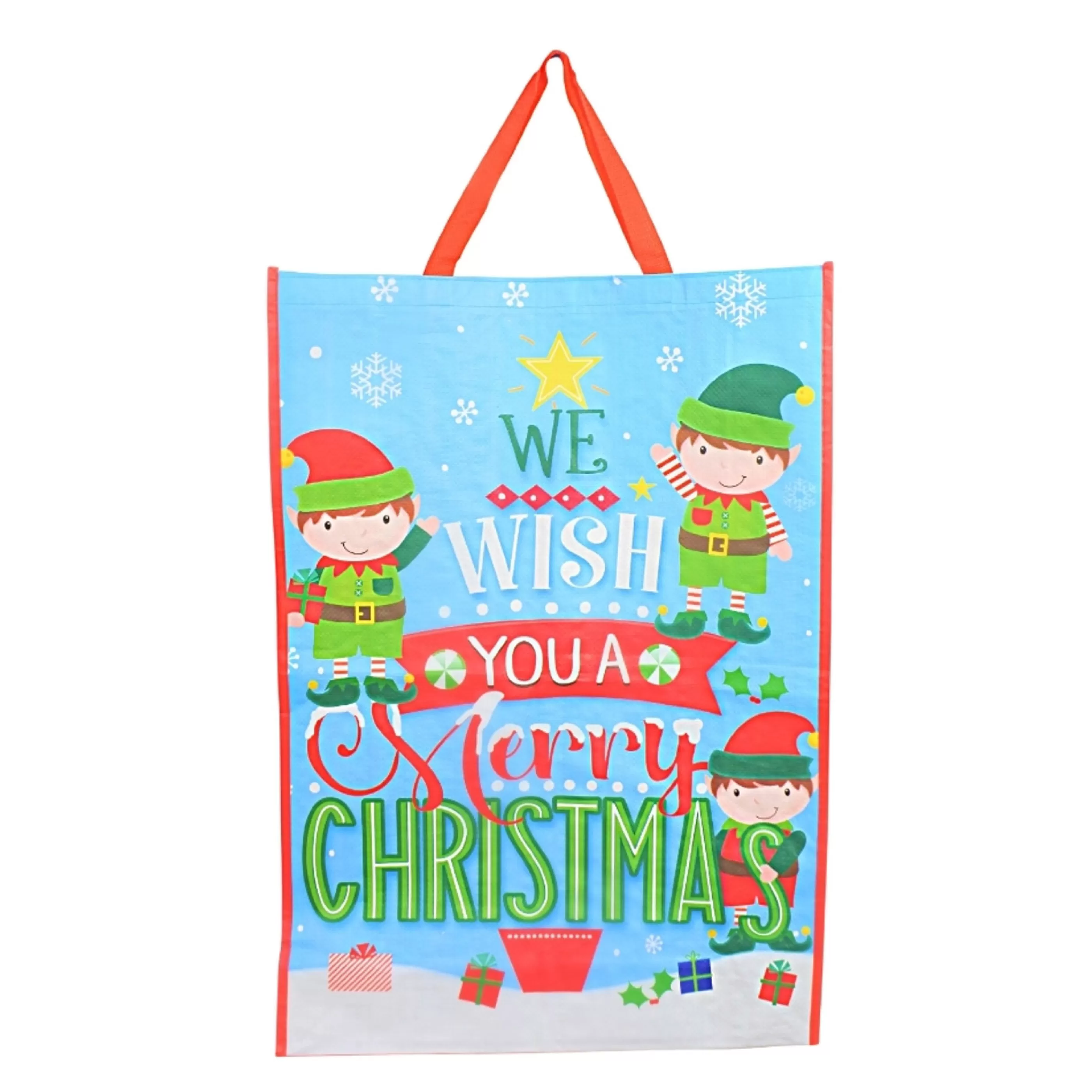 Discount * Large Laminated Elves Shopper Bag